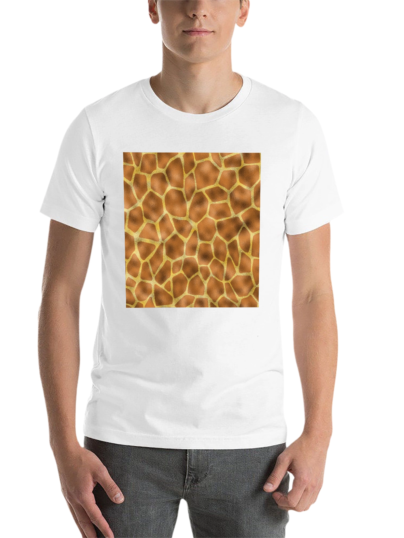 Black Giraffe Print Tee - Stylish Animal Pattern T-Shirt view 14