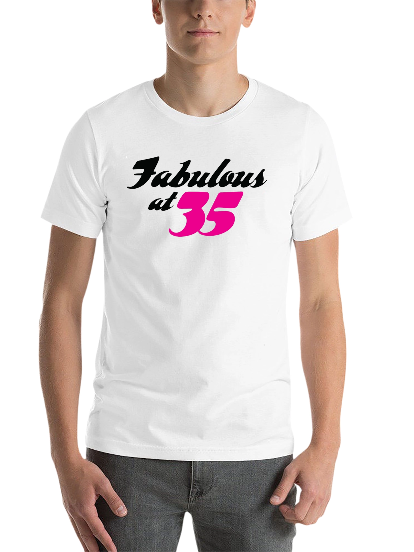 Black Fabulous at 35 Birthday T-Shirt view 14