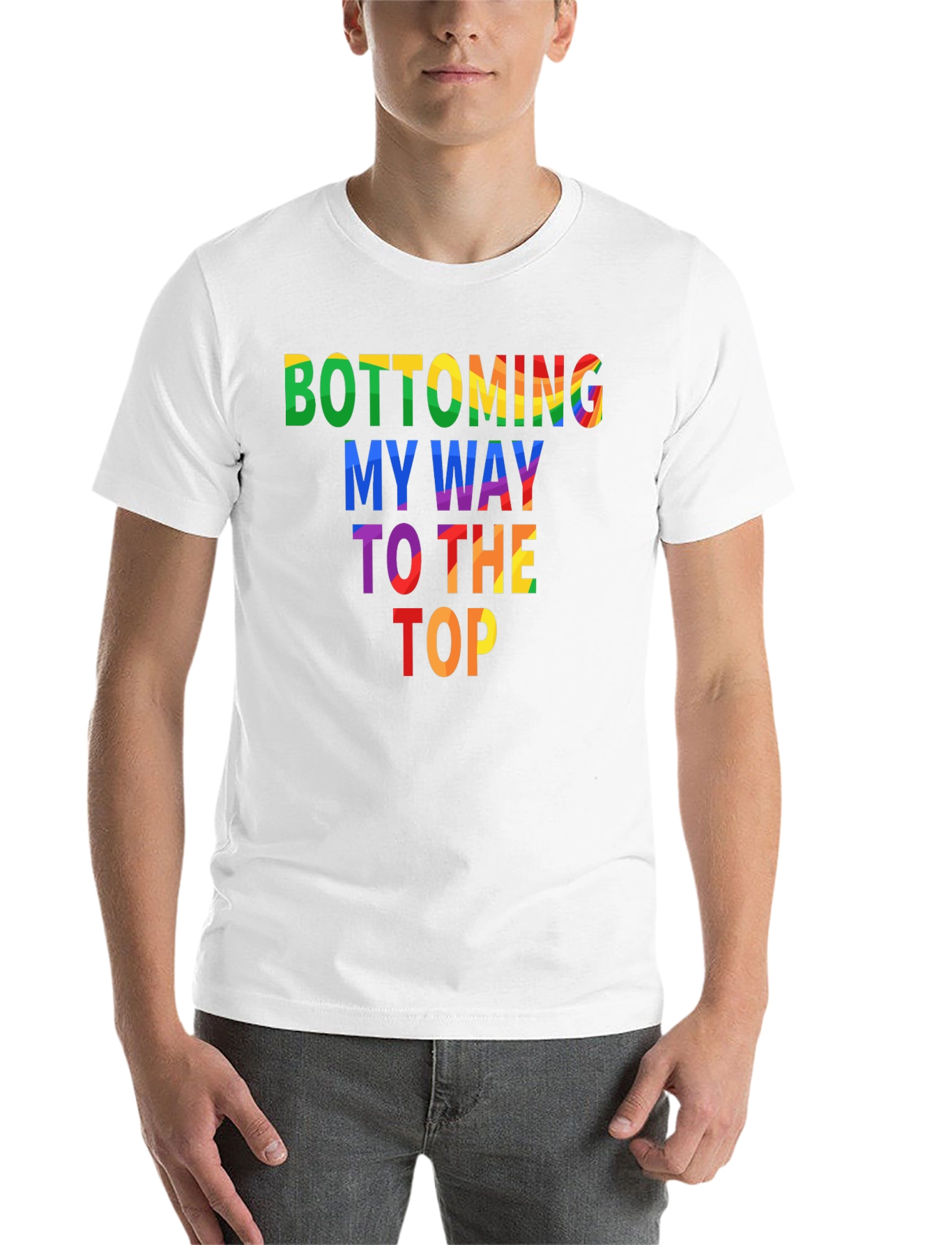 Black Bottoming My Way To The Top Graphic Tee view 14