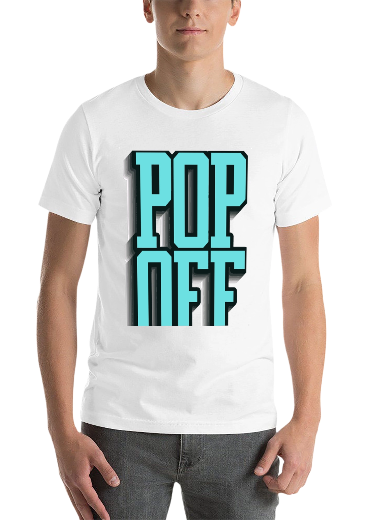 Black Pop Off Graphic T-Shirt - Statement Tee view 14