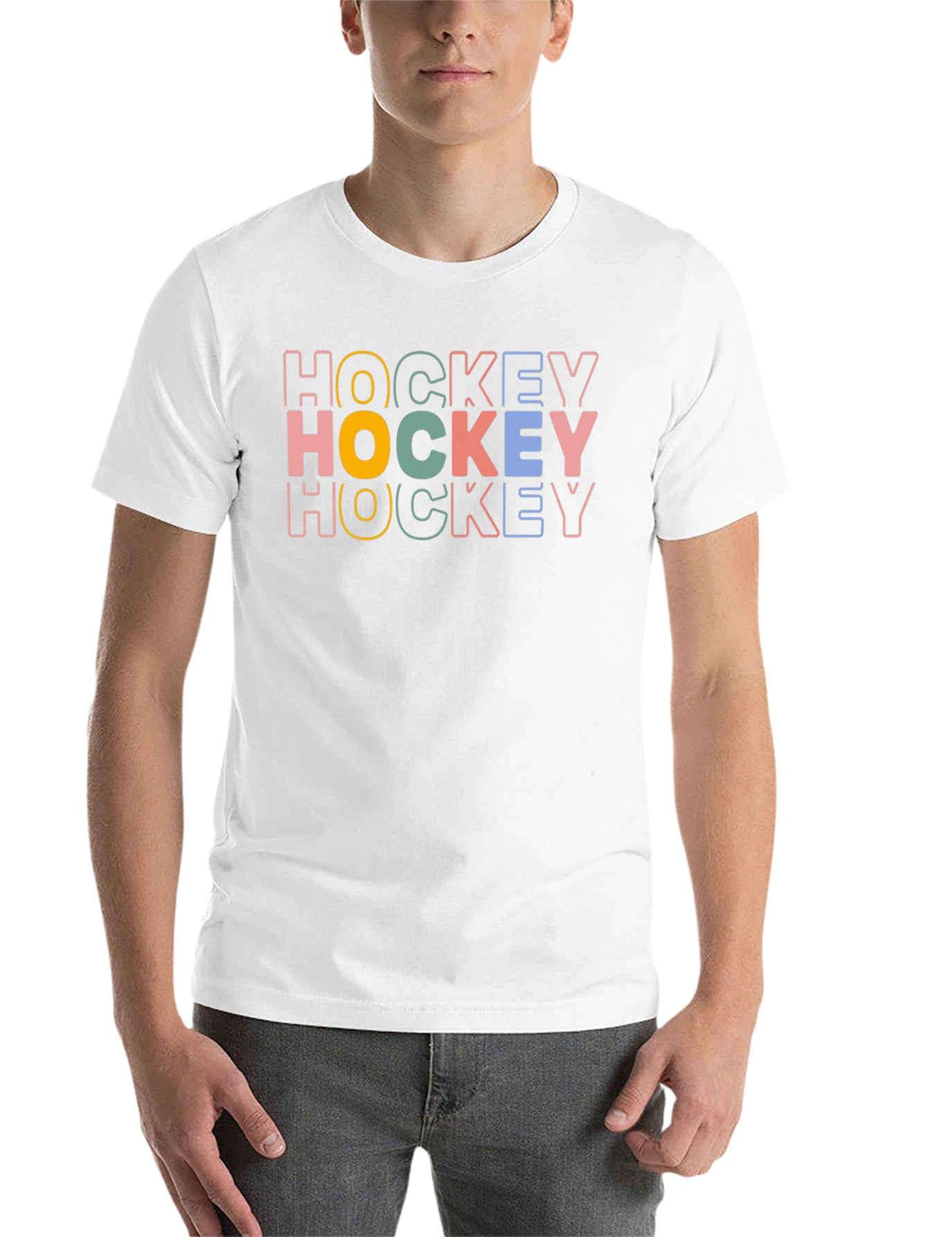 Black Retro Hockey T-Shirt - Stylish Sportswear view 14