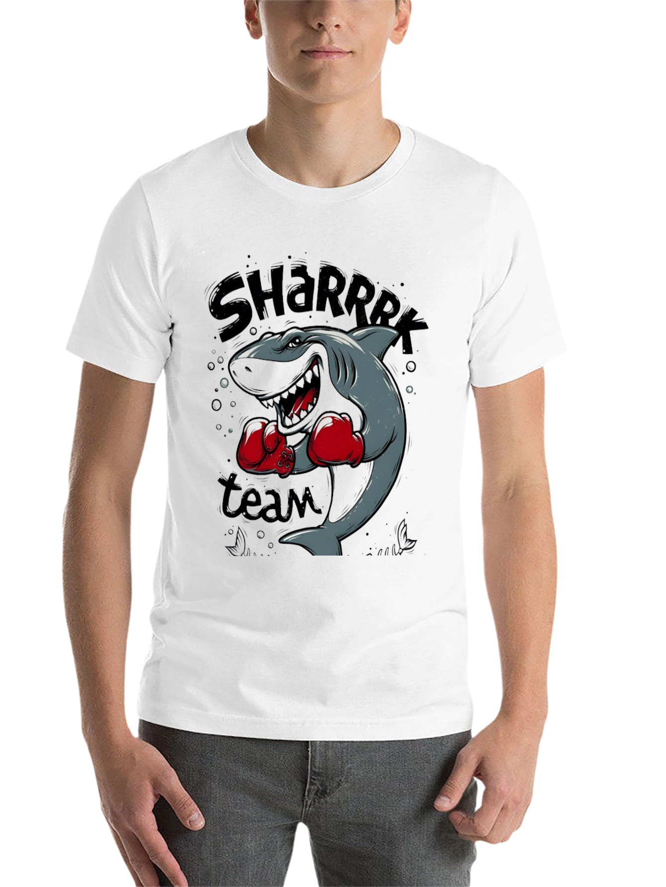 Black Shark Boxing Team Graphic Black T-Shirt view 14