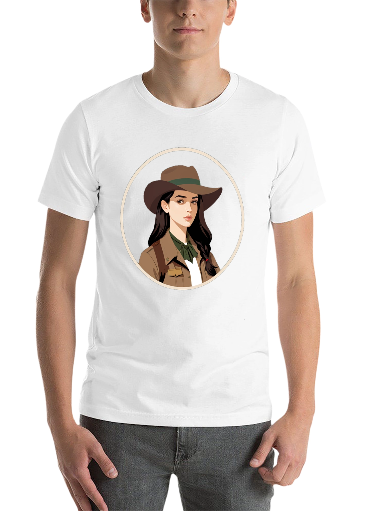 Black Adventurer Girl Graphic Tee - Black Unisex T-Shirt view 14