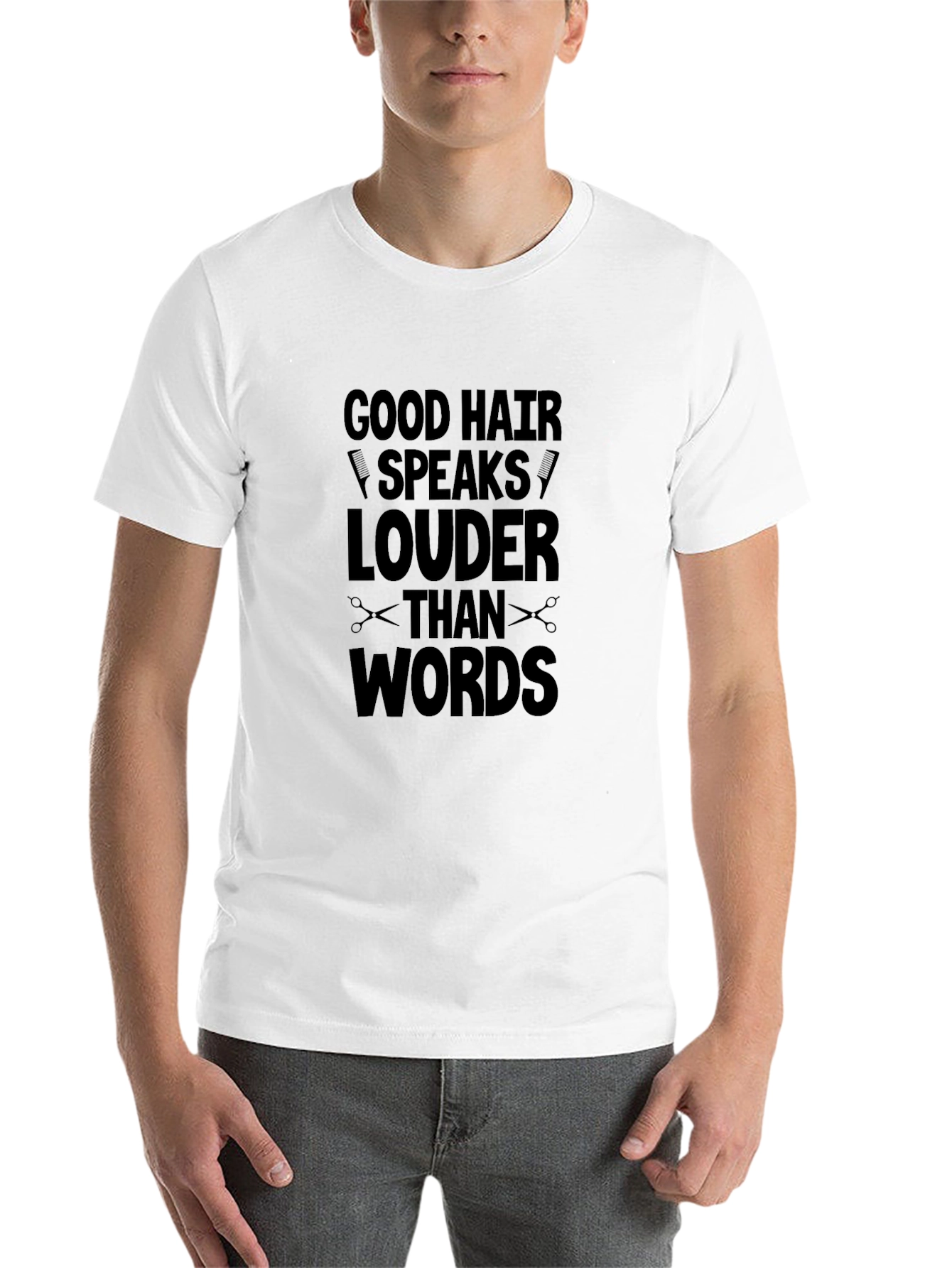 Black Good Hair Speaks Louder T-Shirt view 14