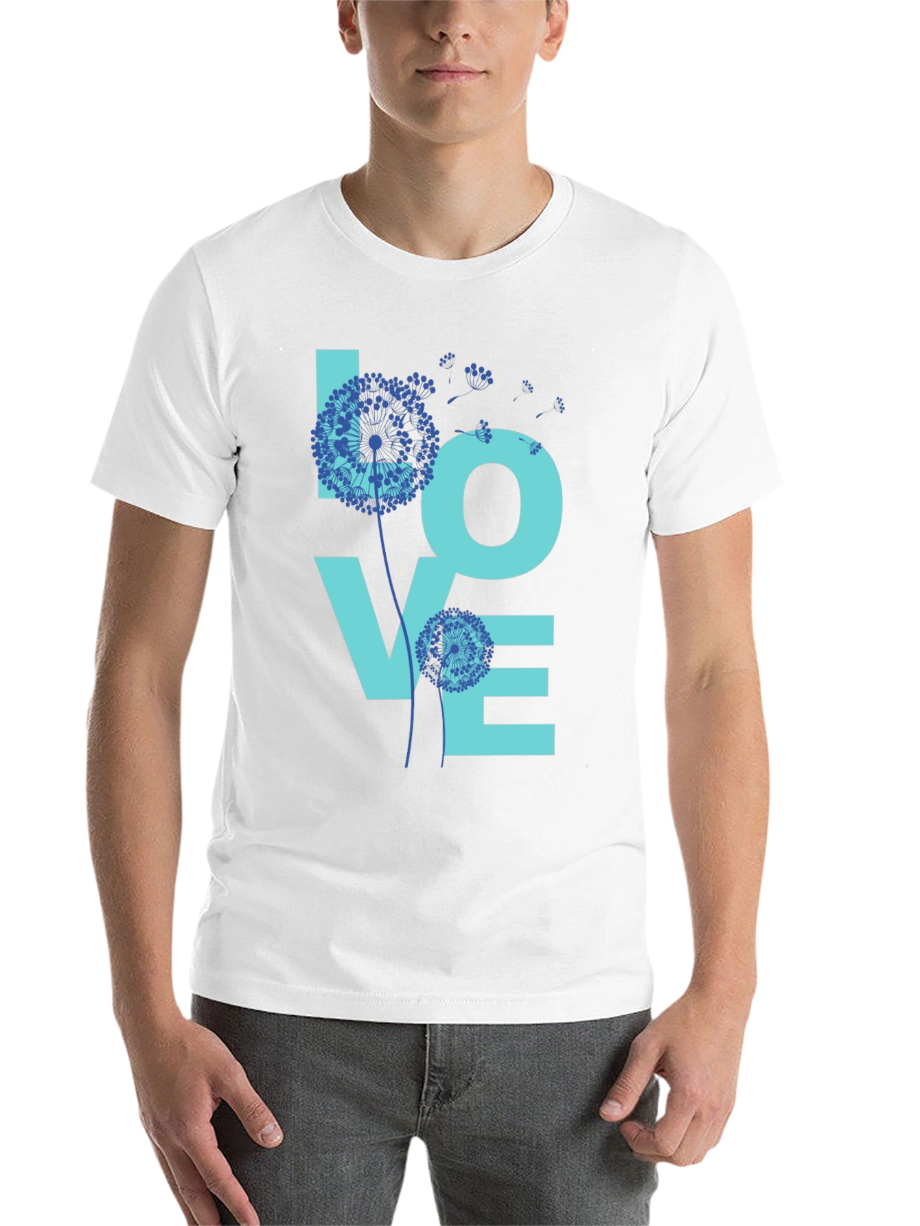 Black LOVE Dandelion Graphic T-Shirt view 14