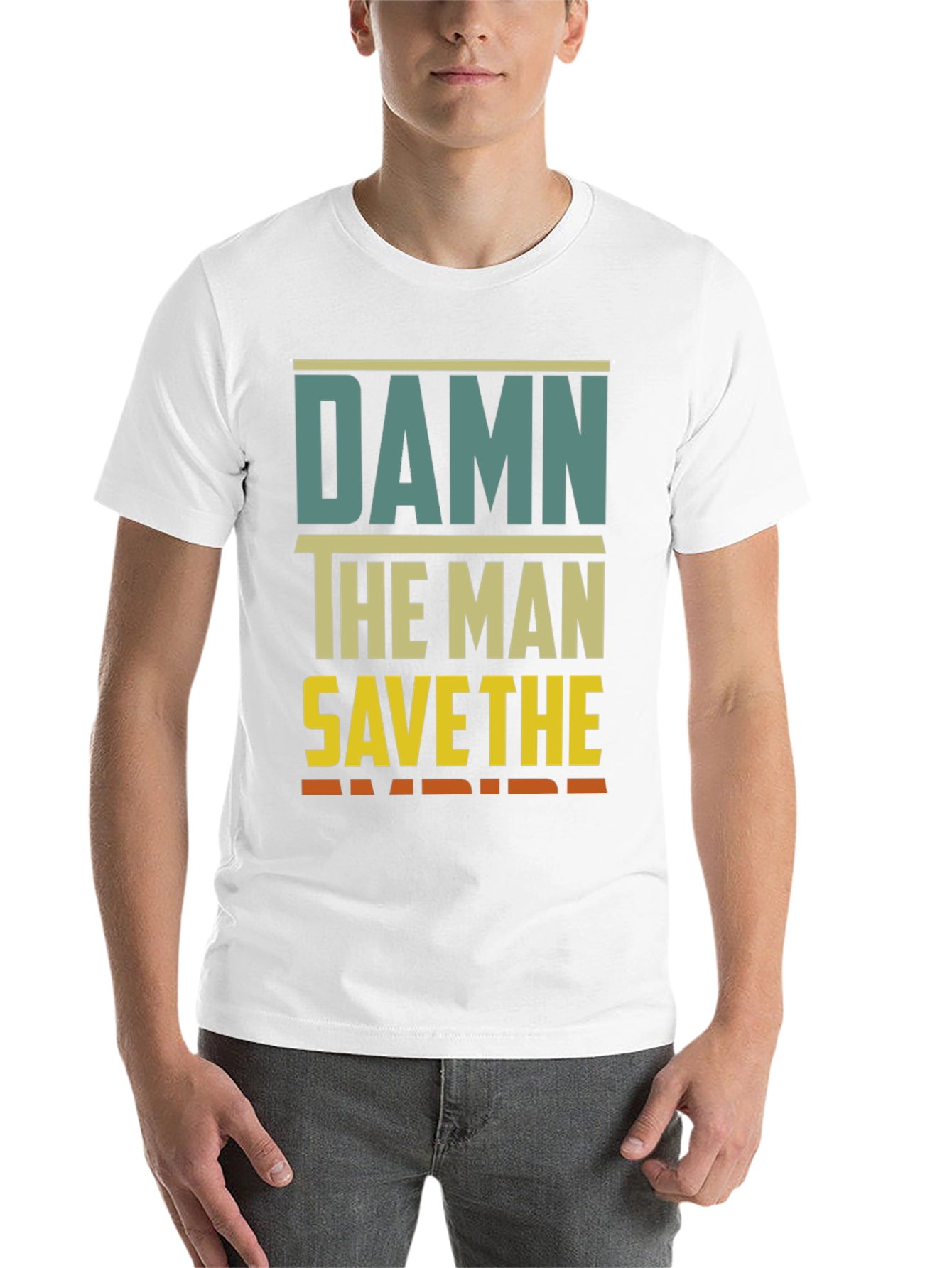 Black Damn The Man Save The Empire Graphic Tee view 14