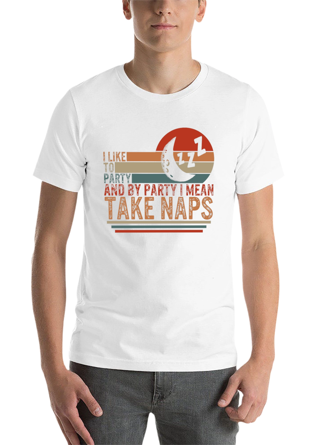 Black I Like to Party Take Naps Graphic T-Shirt view 14