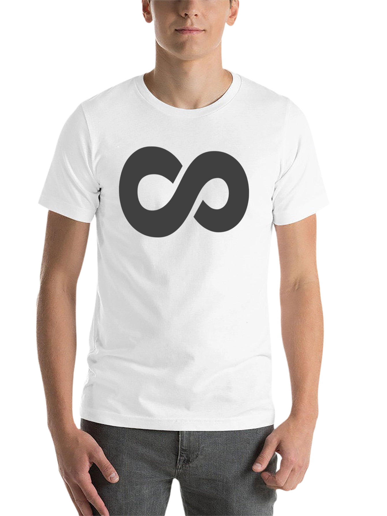 Black Infinity Symbol Black T-Shirt view 14