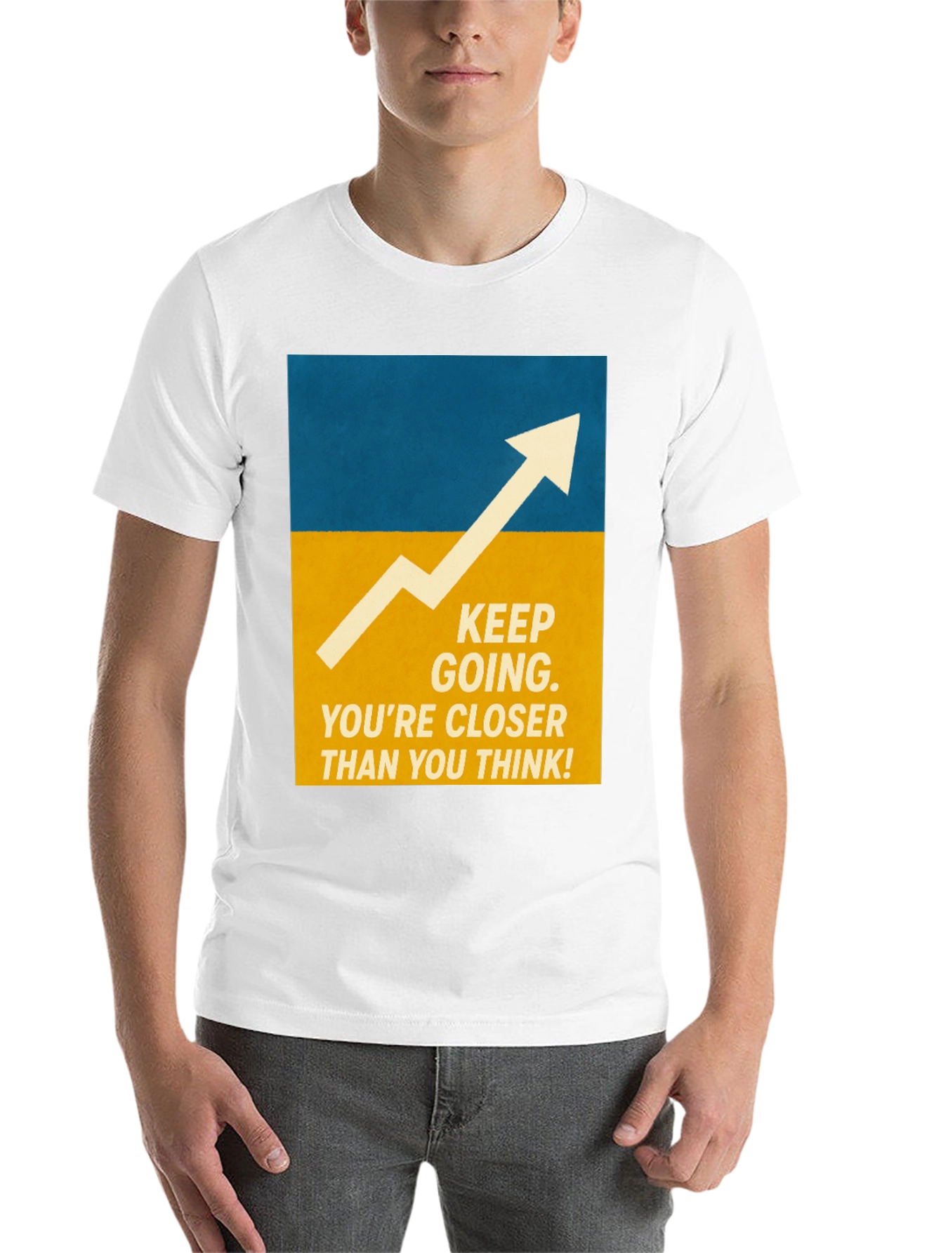 Black Motivational Graphic Tee - Keep Going! view 14