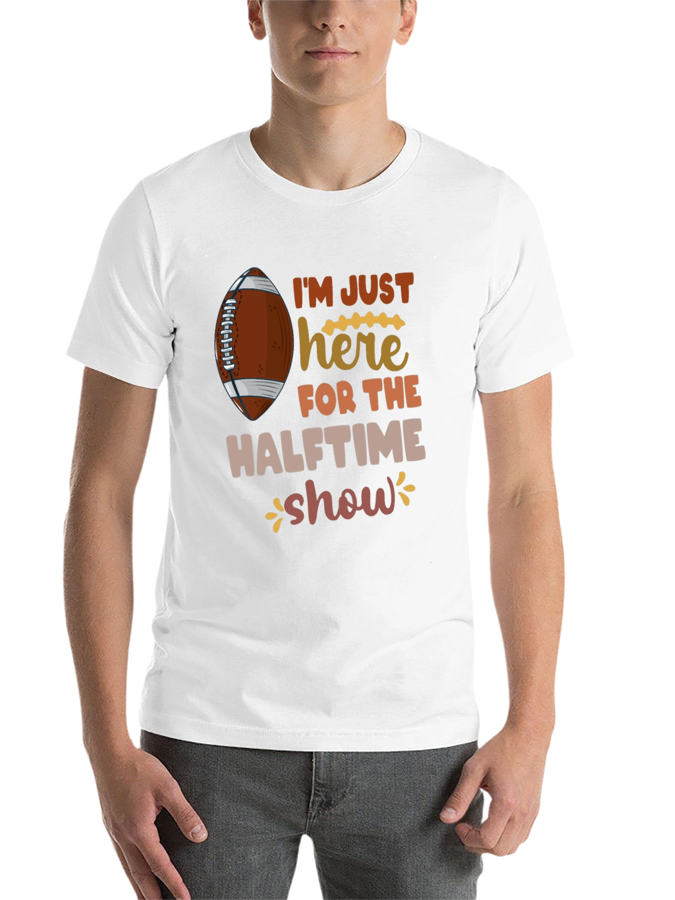 Black Halftime Show Football T-Shirt view 14
