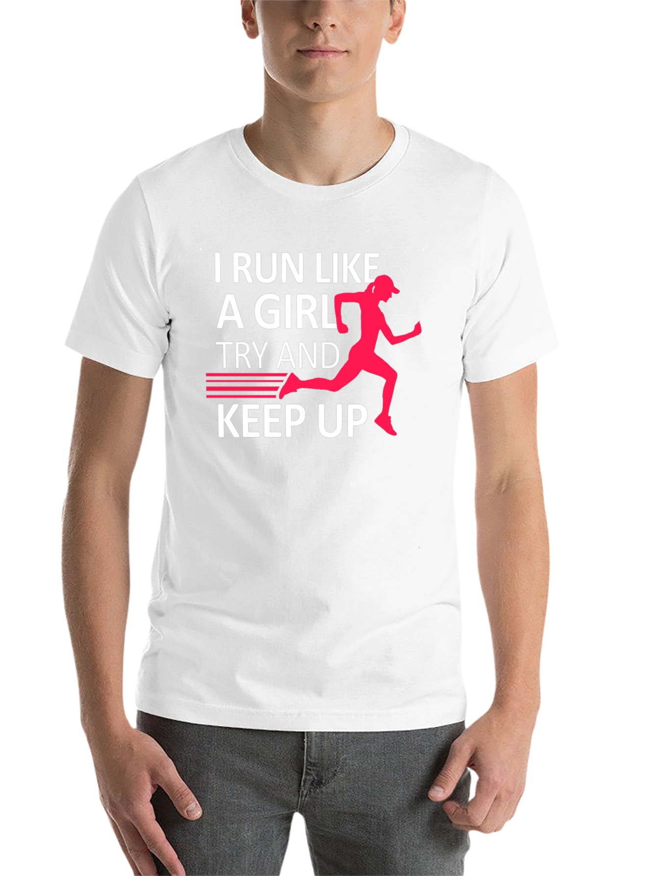 Black I Run Like A Girl T-Shirt - Funny Running Tee view 14