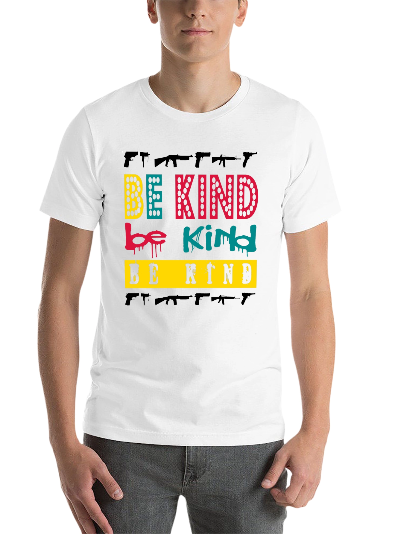 Black Be Kind T-Shirt Graphic Tee view 14