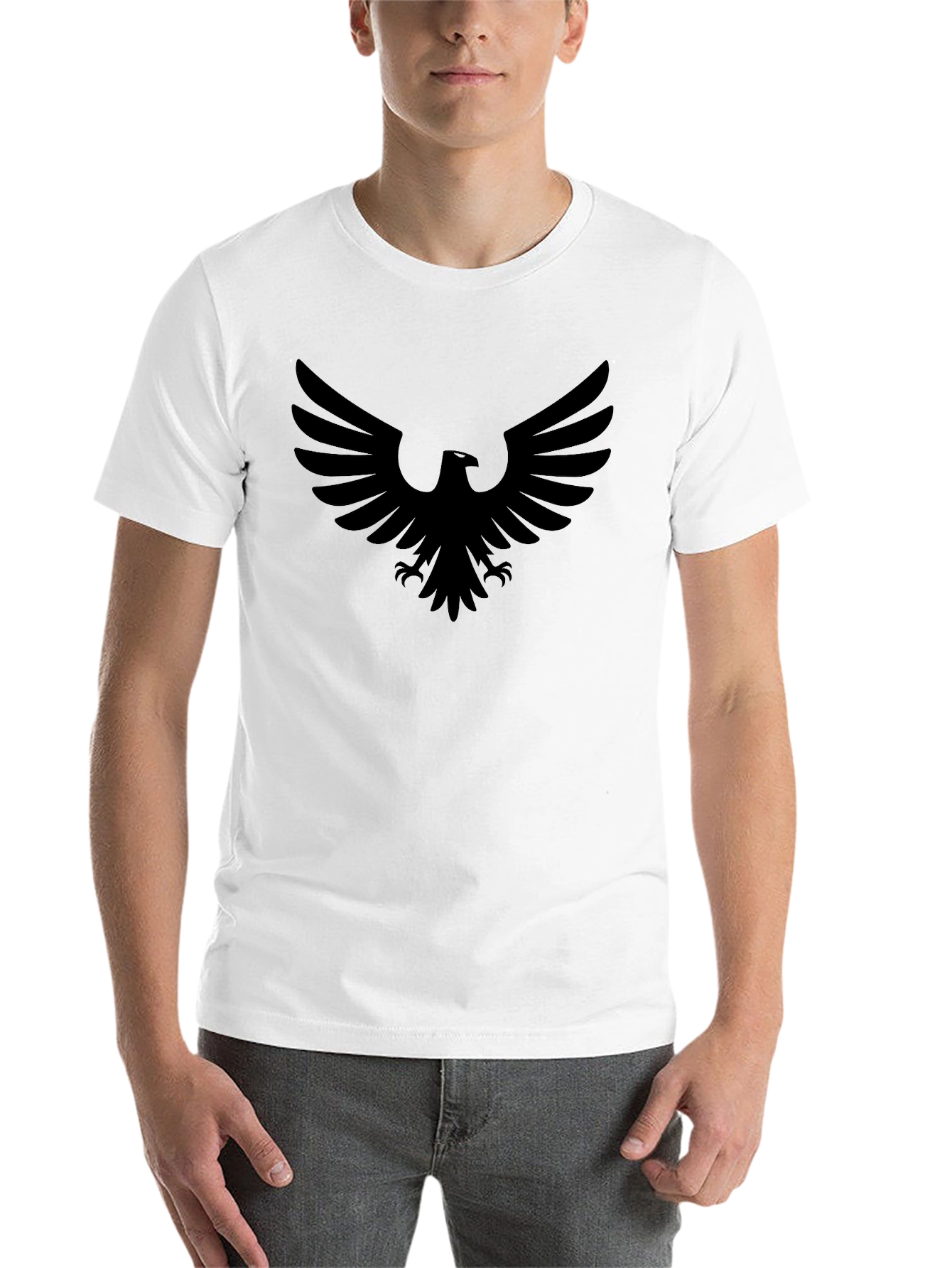 Black Black Eagle Graphic Tee - Men's Casual T-Shirt view 14