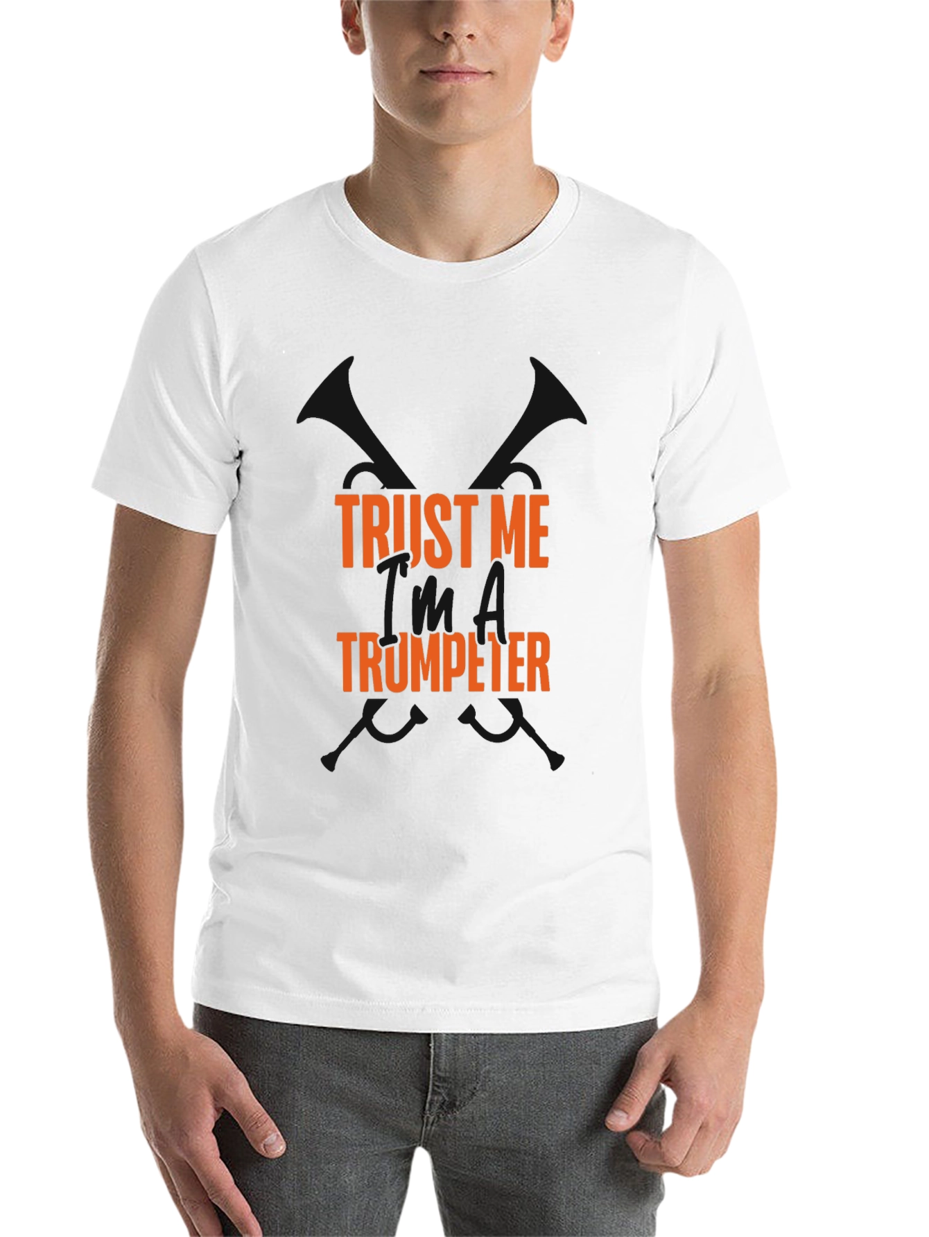 Black Trust Me Trumpeter T-Shirt view 14