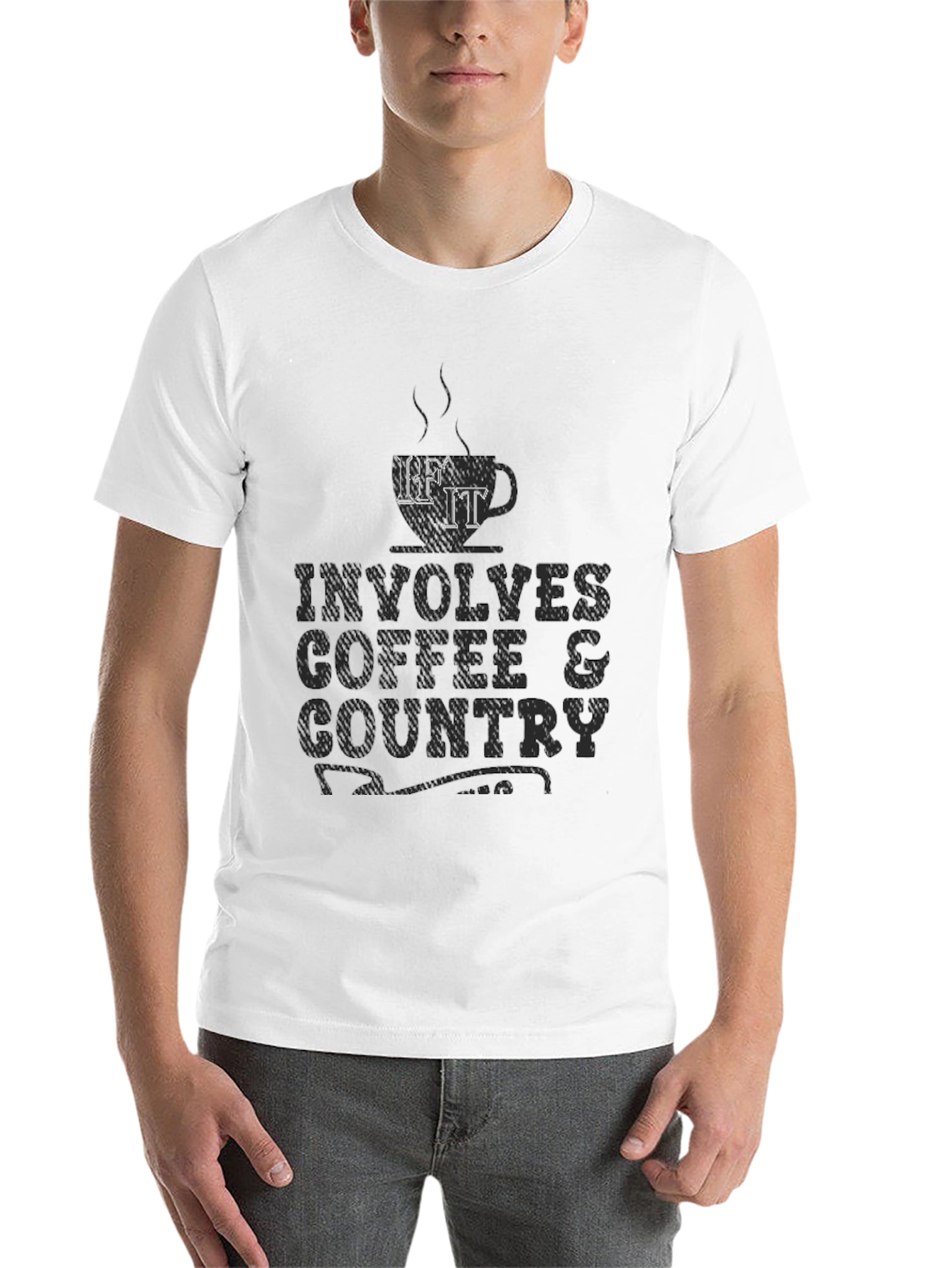 Black Coffee & Country Graphic Tee - Soft Cotton Comfort Fit view 14