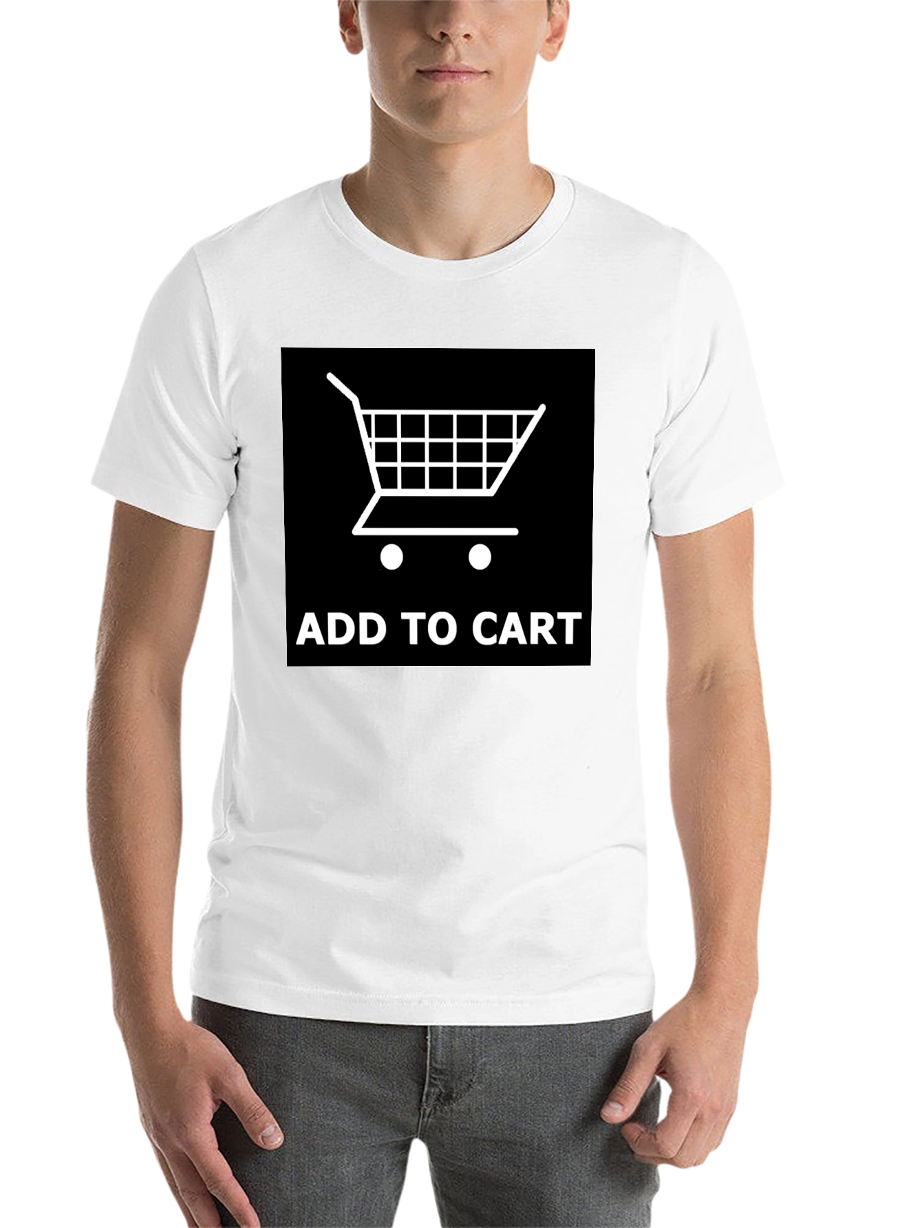 Add to Cart Graphic Tee - Shopping Cart Design - 14