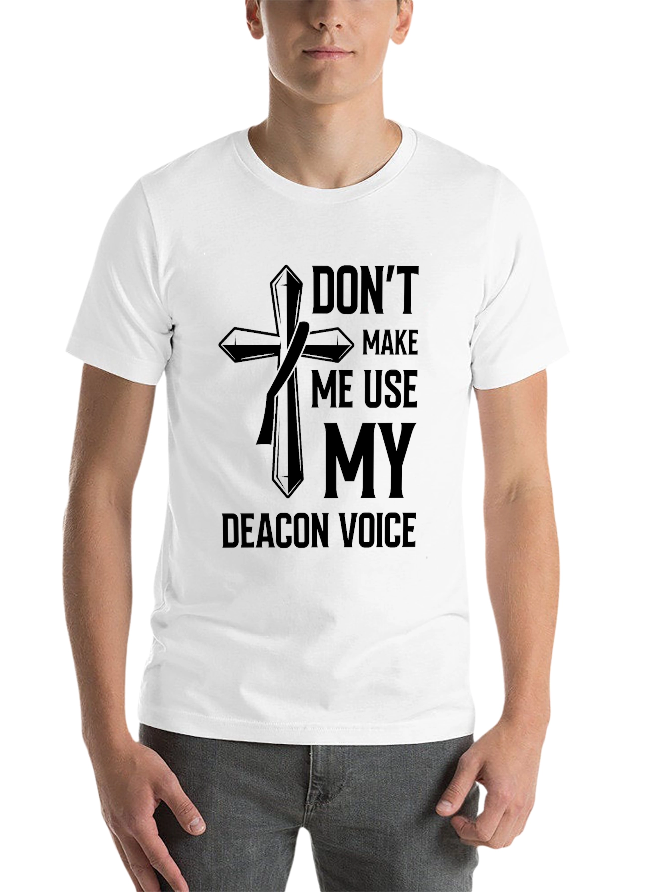 Black Don't Make Me Use My Deacon Voice T-Shirt view 14
