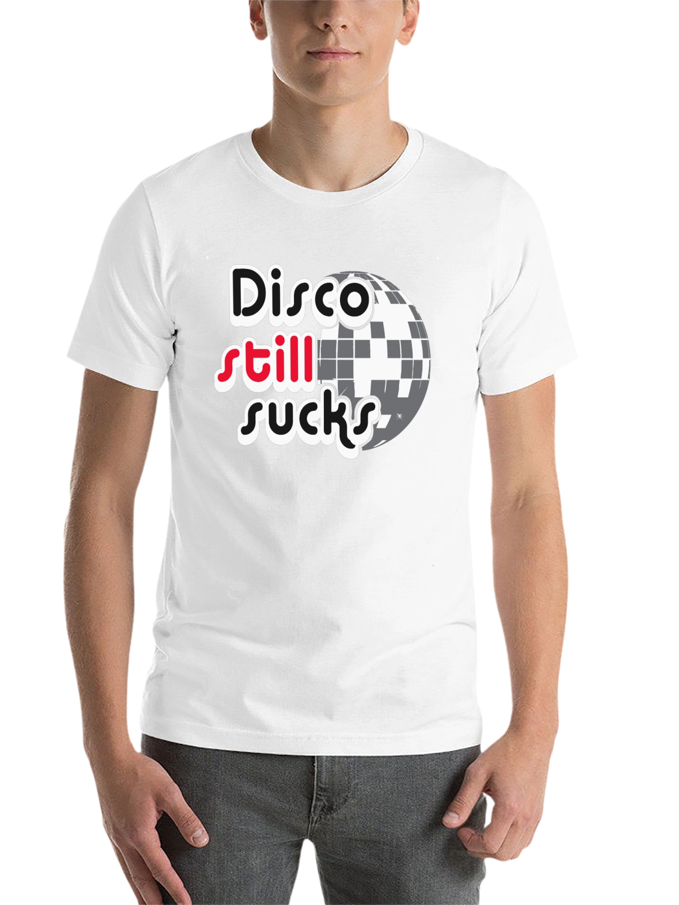 Black Disco Still Sucks Black T-Shirt view 14