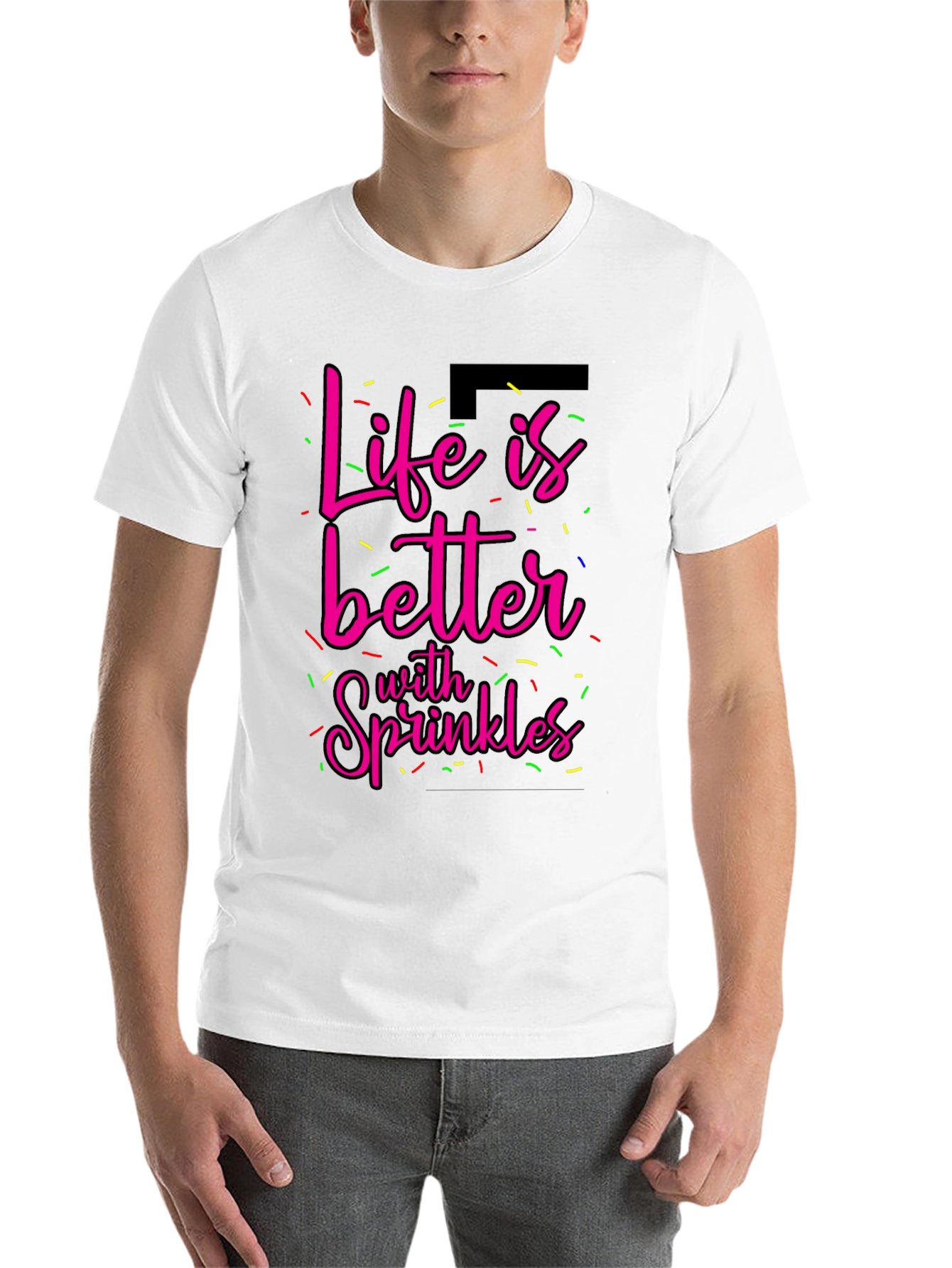 Black Life is Better with Sprinkles Graphic Tee view 14