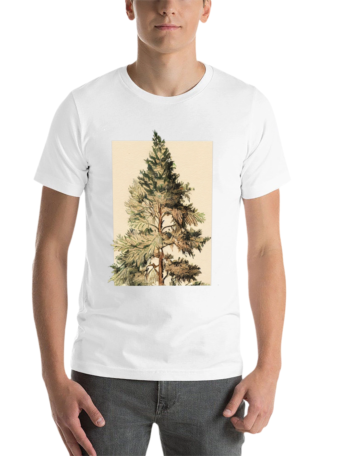 Black Pine Tree Graphic Tee - Nature Inspired Design view 14