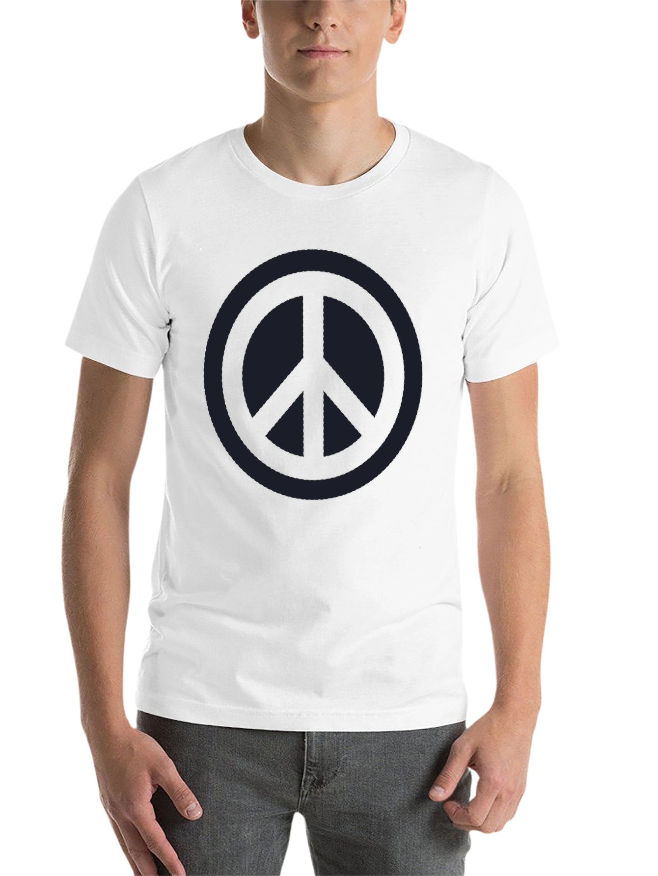 Black Peace Sign Graphic T-Shirt - Stylish Casual Tee view 14