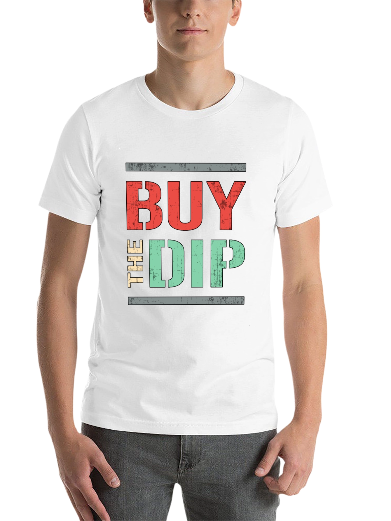 Black Buy The Dip Graphic Tee - Stock Market T-Shirt view 14