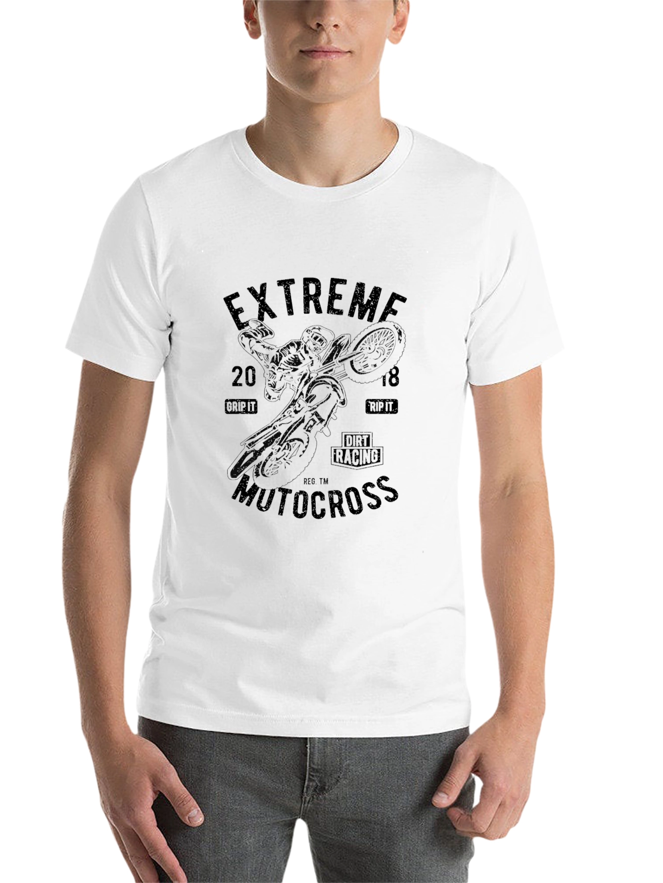 Black Extreme Motocross T-Shirt - Black Graphic Tee view 14