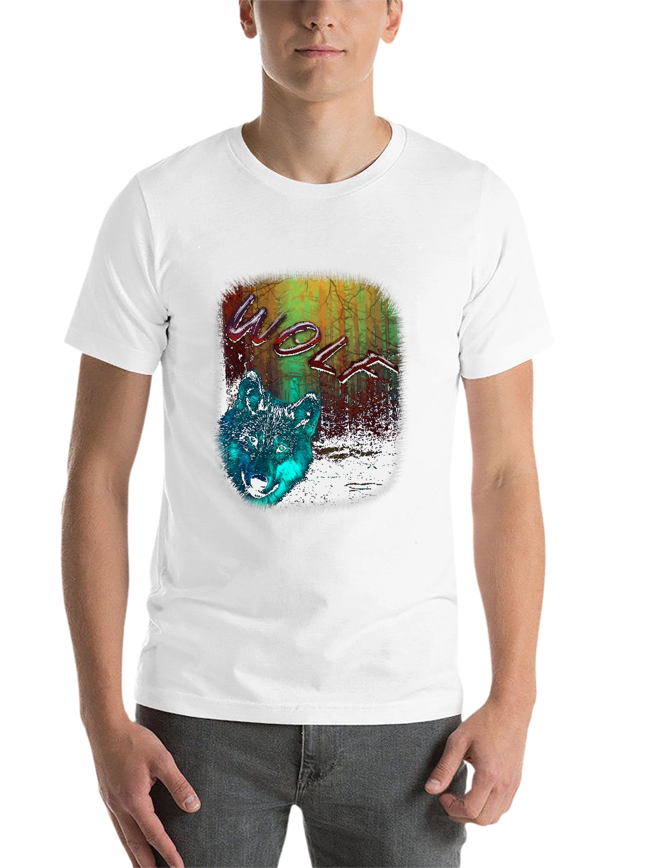 Black Wolf Graphic Tee - Nature Inspired T-Shirt view 14