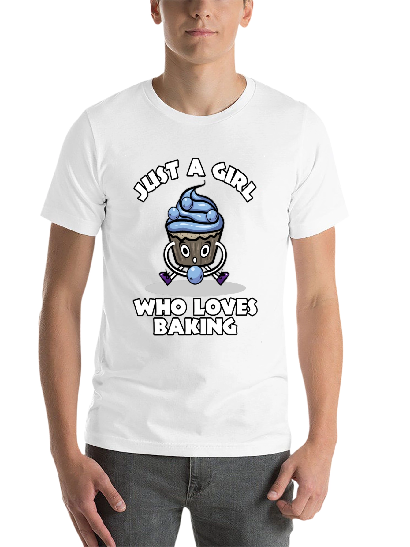 Black Just A Girl Who Loves Baking T-Shirt view 14