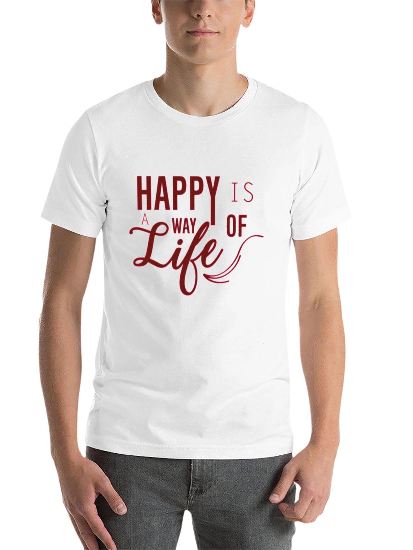 Black Happy is a Way of Life Graphic T-Shirt view 14