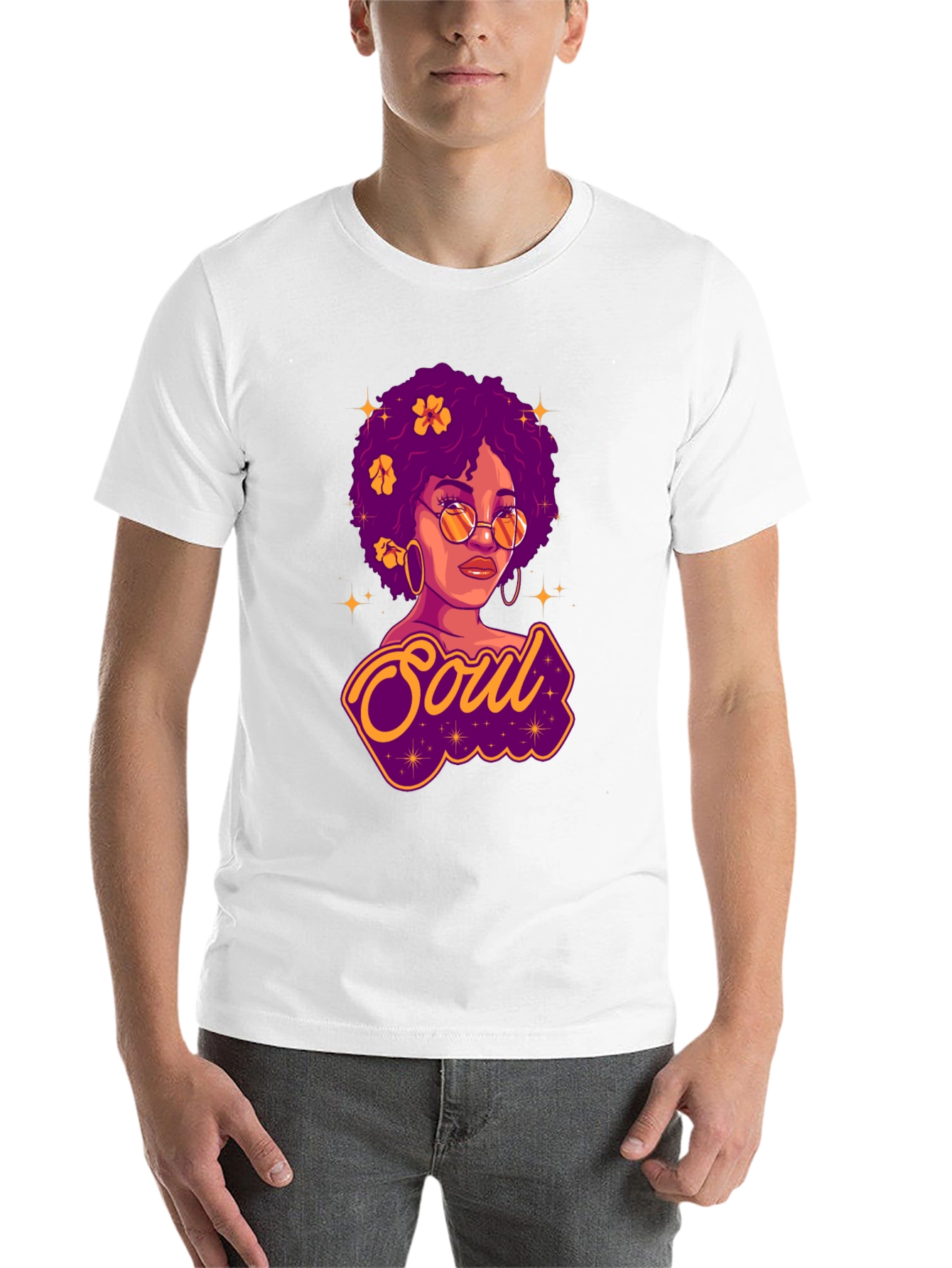 Black Soul Woman Graphic Print T-Shirt view 14