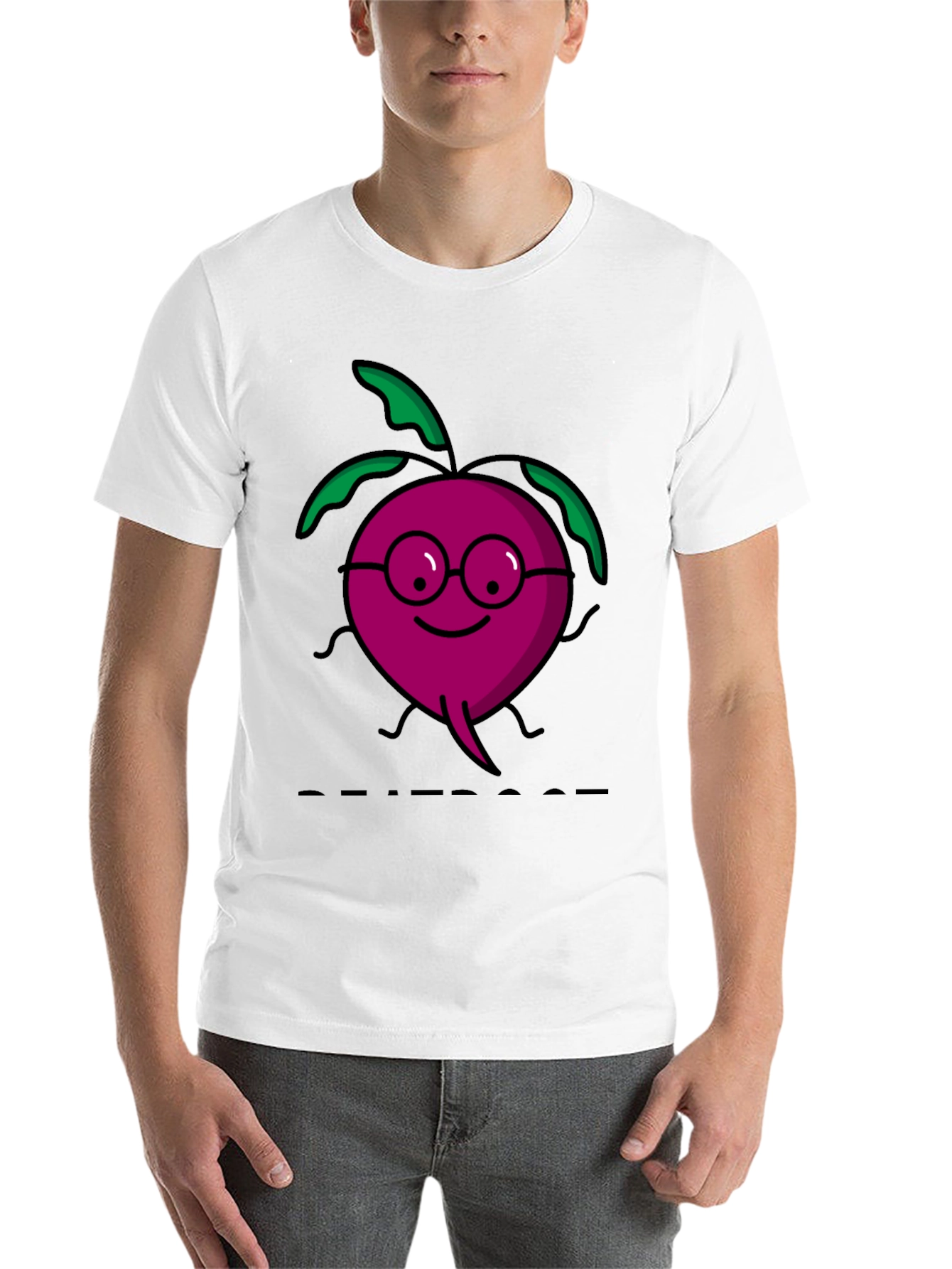Black Beetroot Cartoon T-Shirt view 14