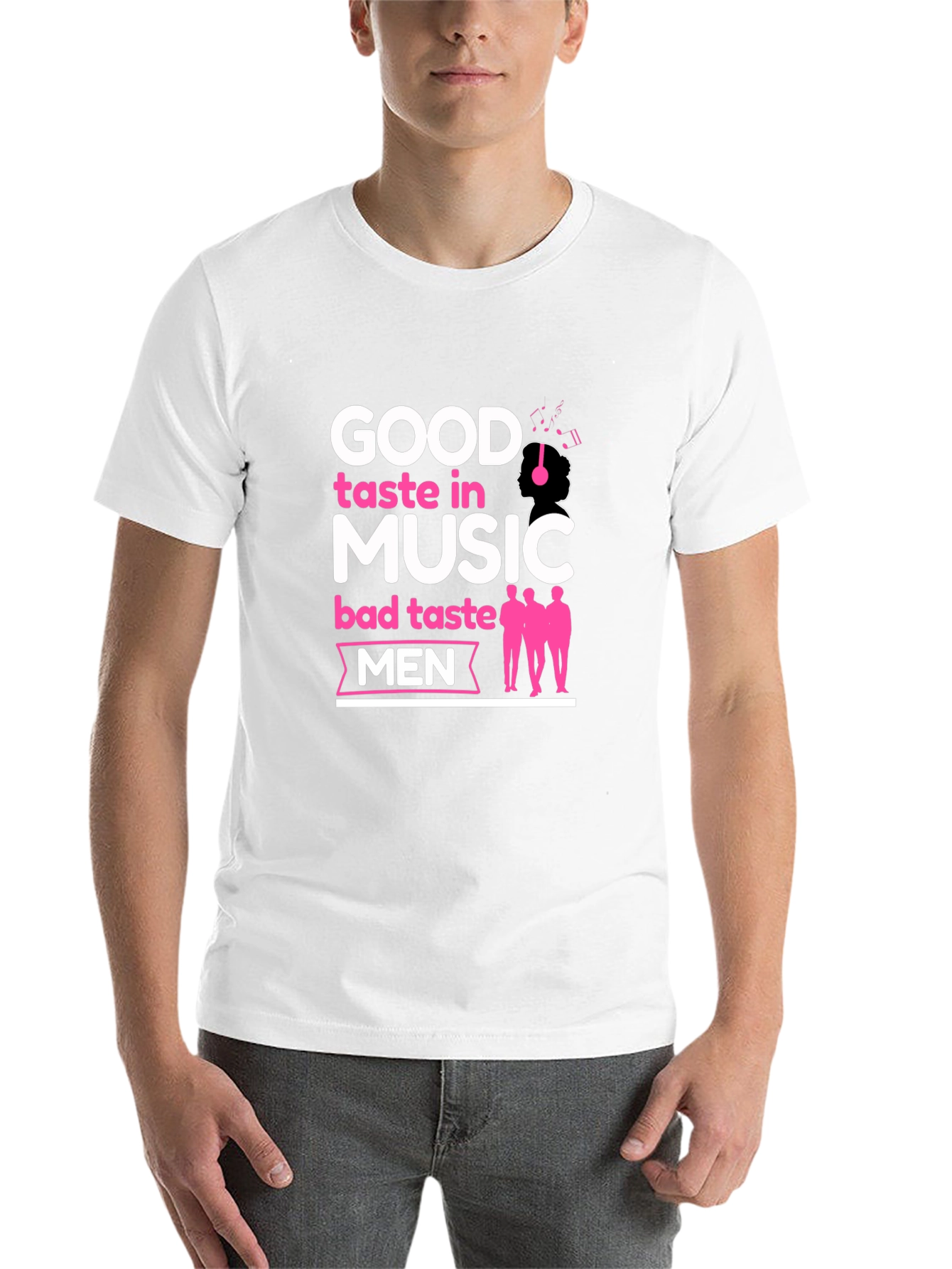 Black Good Taste In Music Bad Taste In Men Black T-Shirt view 14