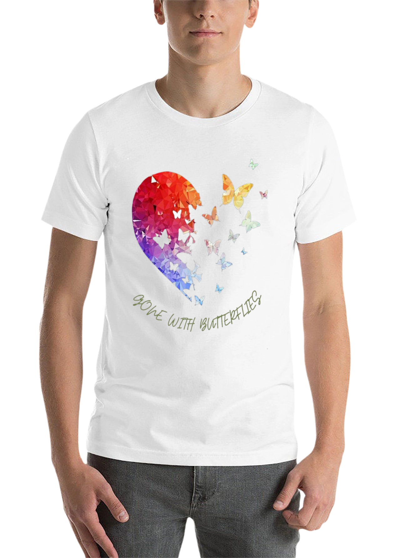 Black Gone With Butterflies Graphic T-Shirt view 14