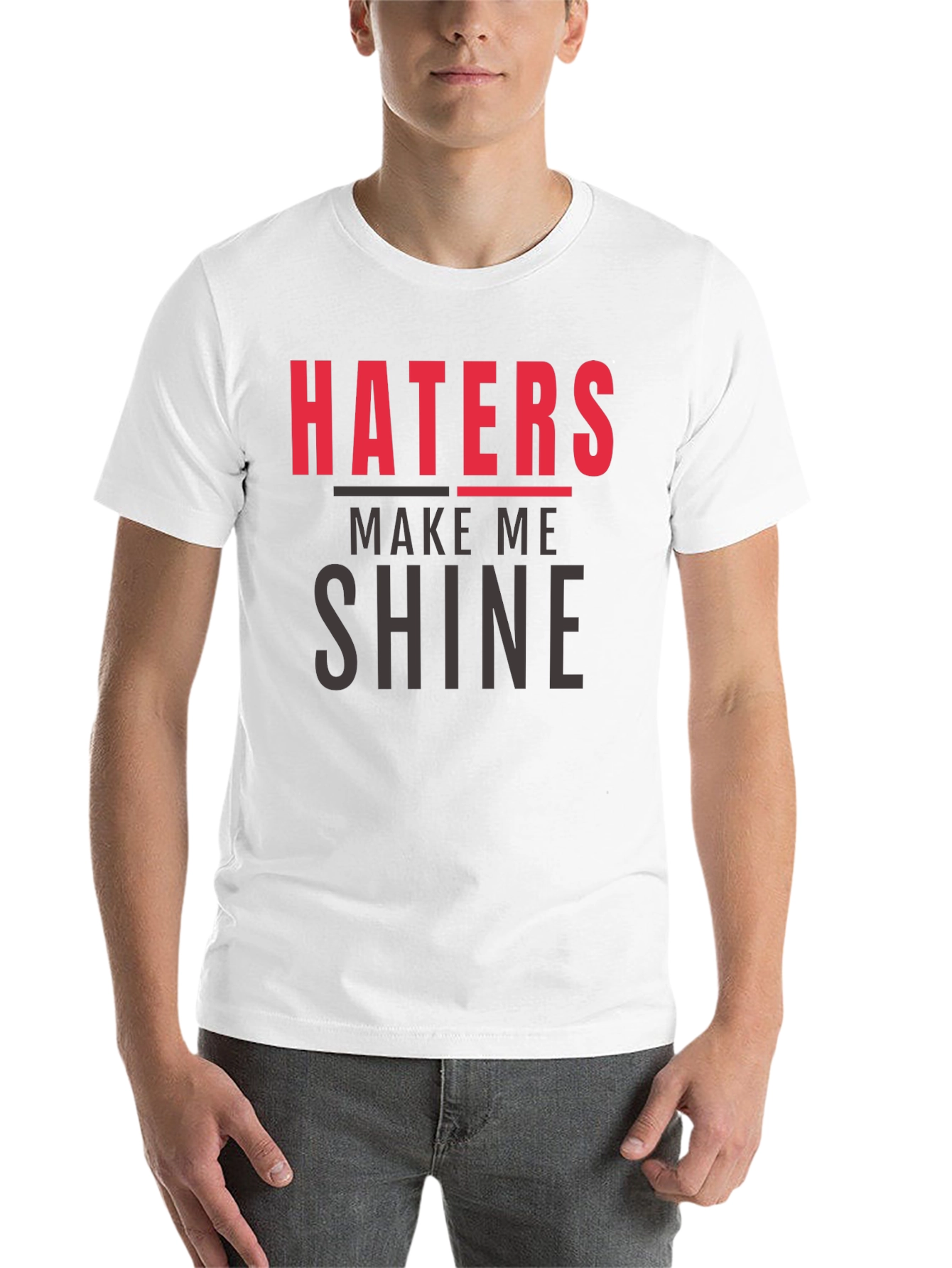 Black Haters Make Me Shine Graphic Tee - Black view 14