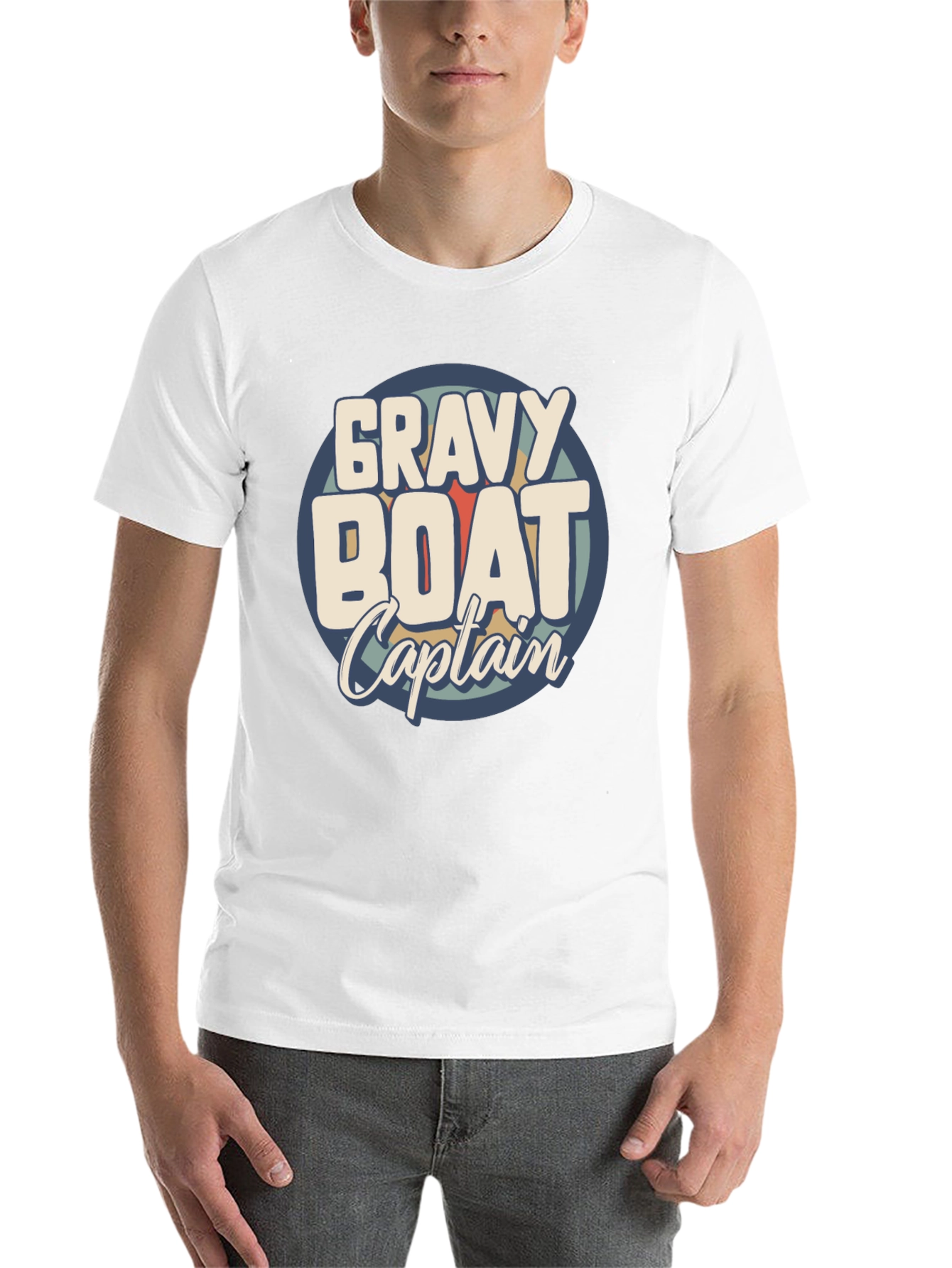 Black Gravy Boat Captain Funny T-Shirt view 14