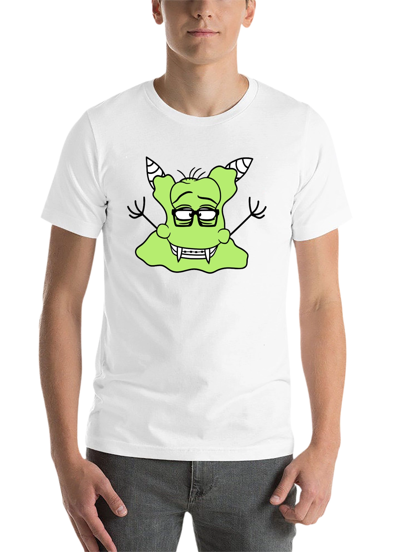 Black Nerdy Green Monster Graphic T-Shirt view 14