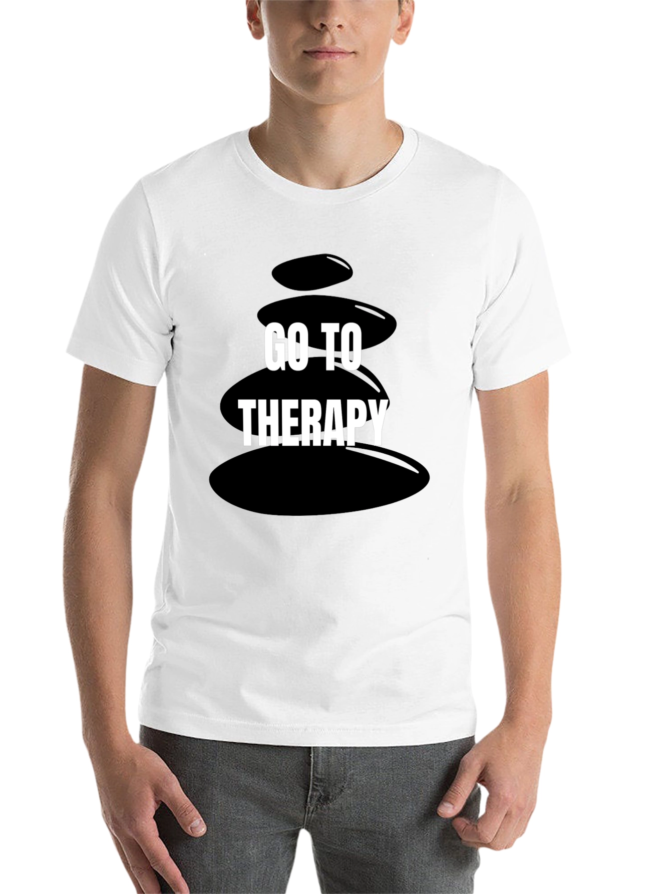 Black Go To Therapy Graphic T-Shirt - Black Humor Tee view 14