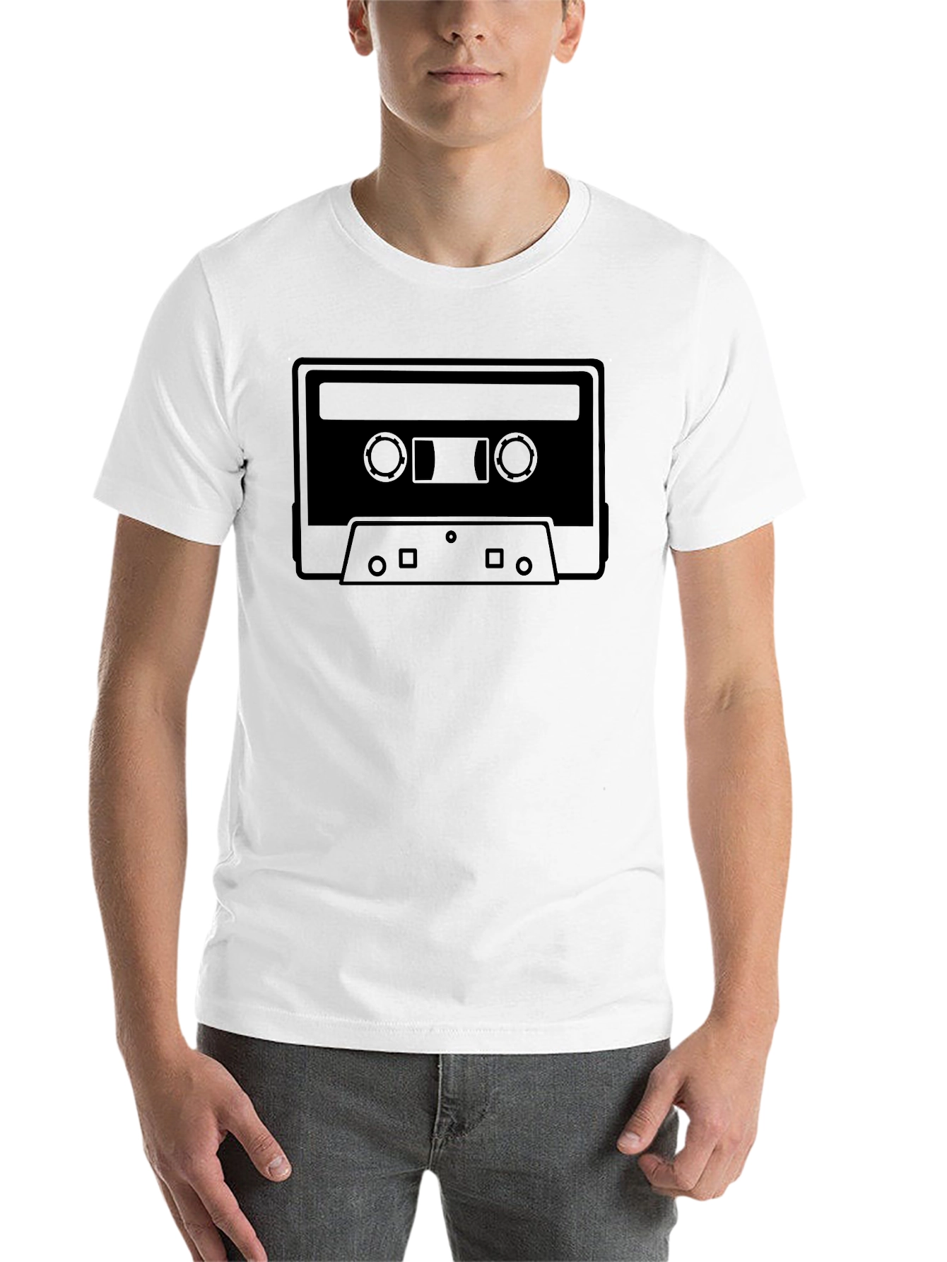 Black Retro Cassette Tape Graphic Tee - Black view 14