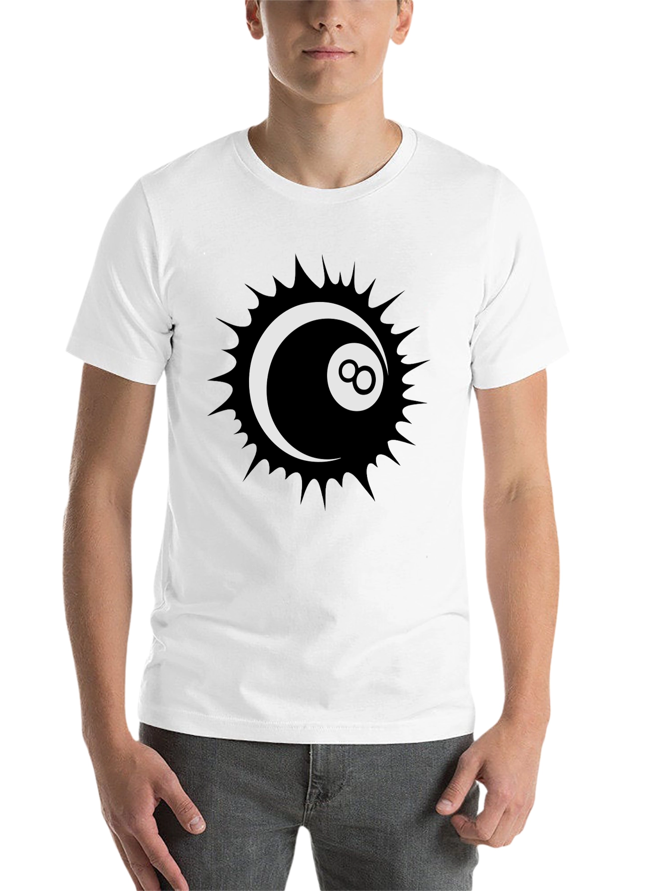 Cool 8-Ball Graphic Tee - Stylish Black T-Shirt - 14