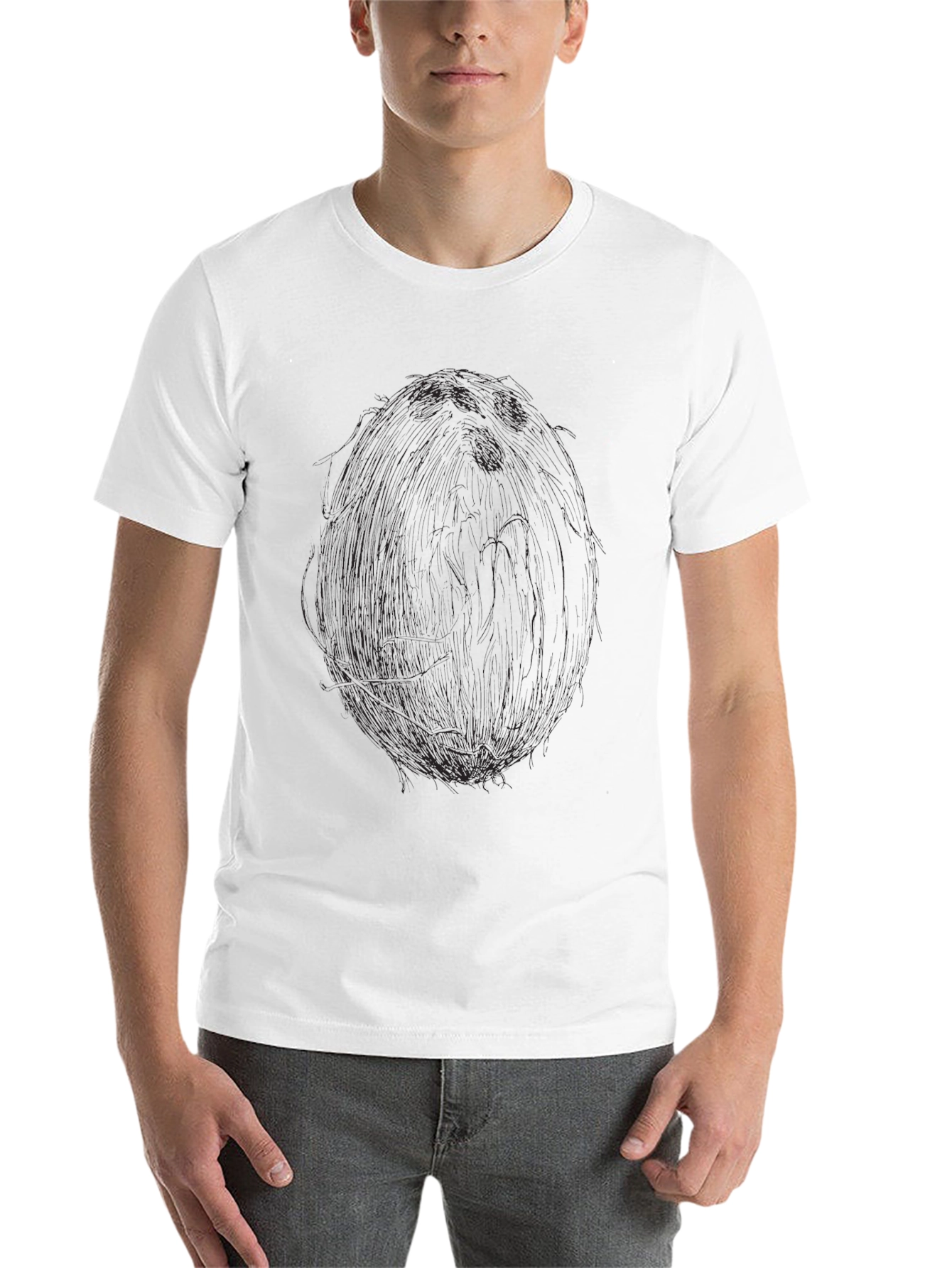 Black Men's Black Short Sleeve Crew Neck T-Shirt view 14