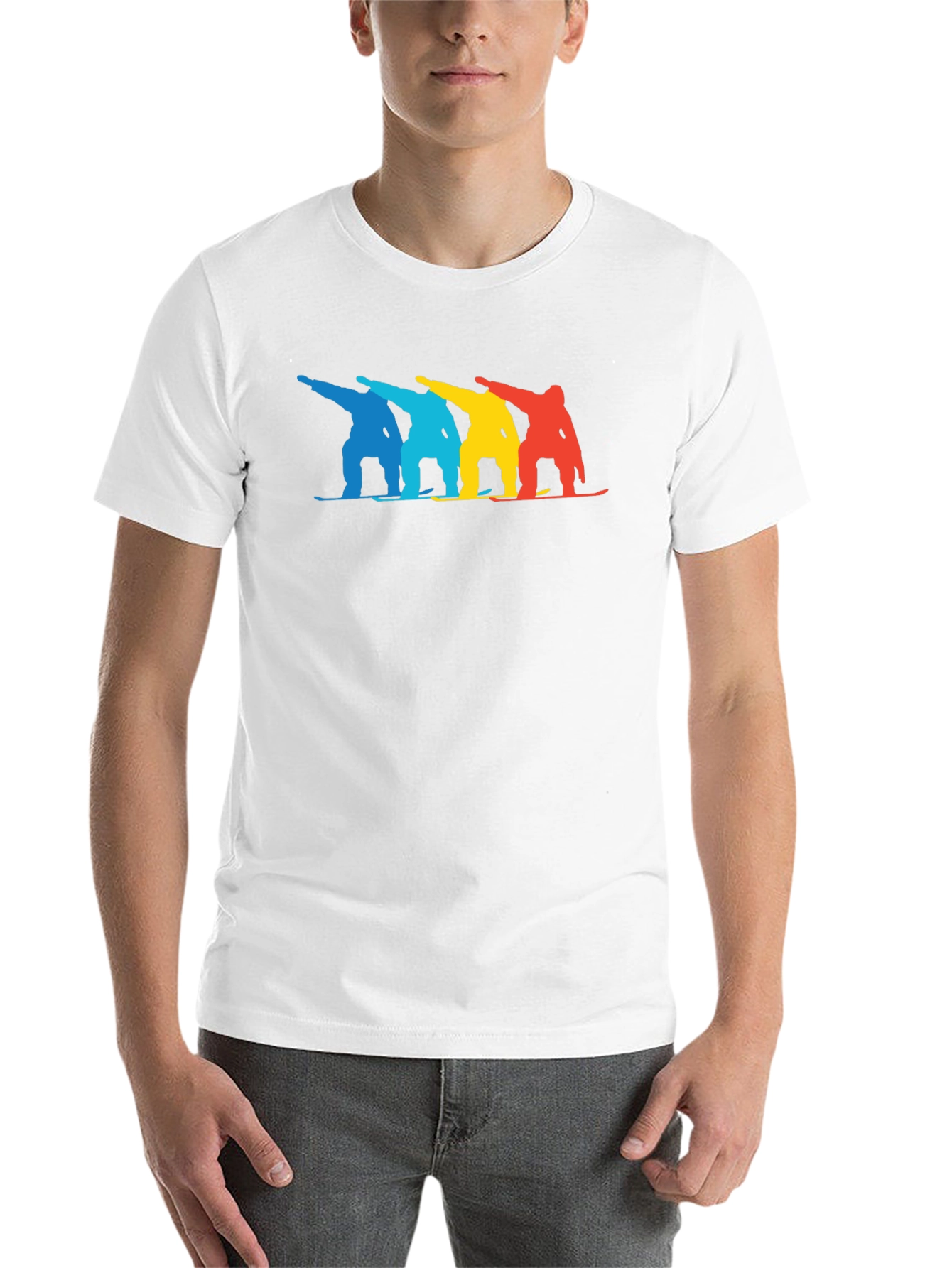 Black Cool Graphic Tee - Colorful Snowboarders view 14