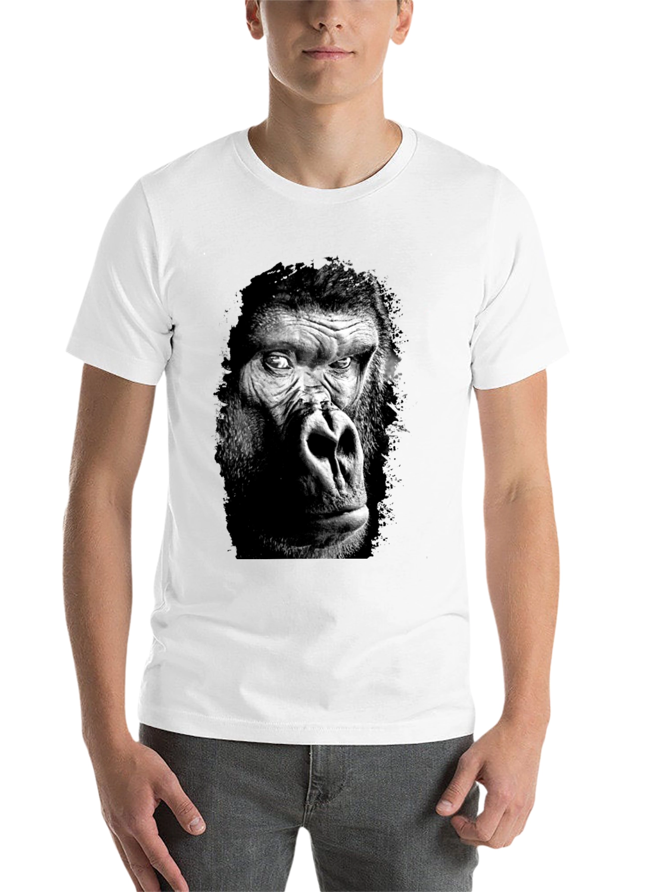 Black Gorilla Graphic Black T-Shirt view 14