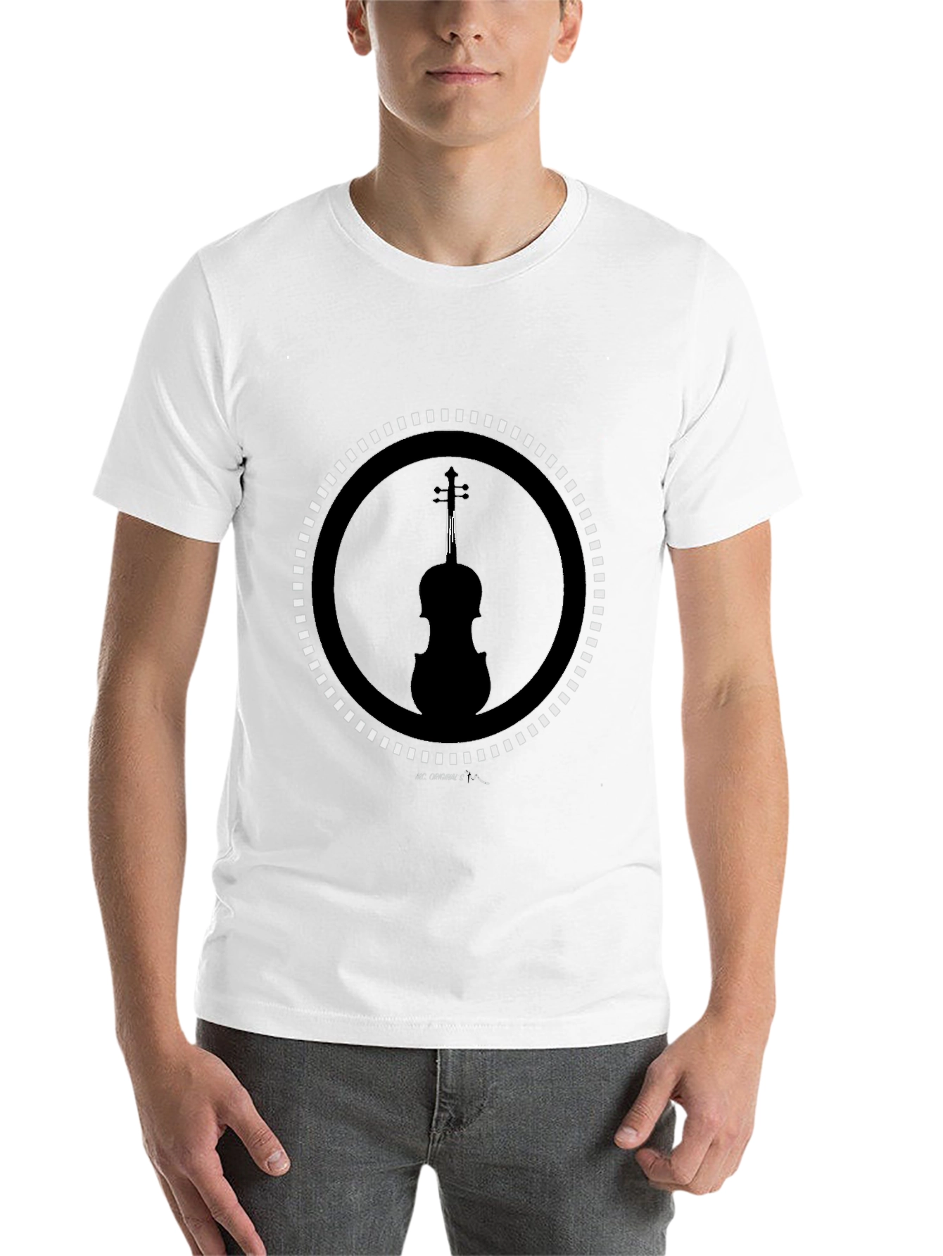 Black Violin Silhouette Graphic Tee - Stylish Music Lover Shirt view 14