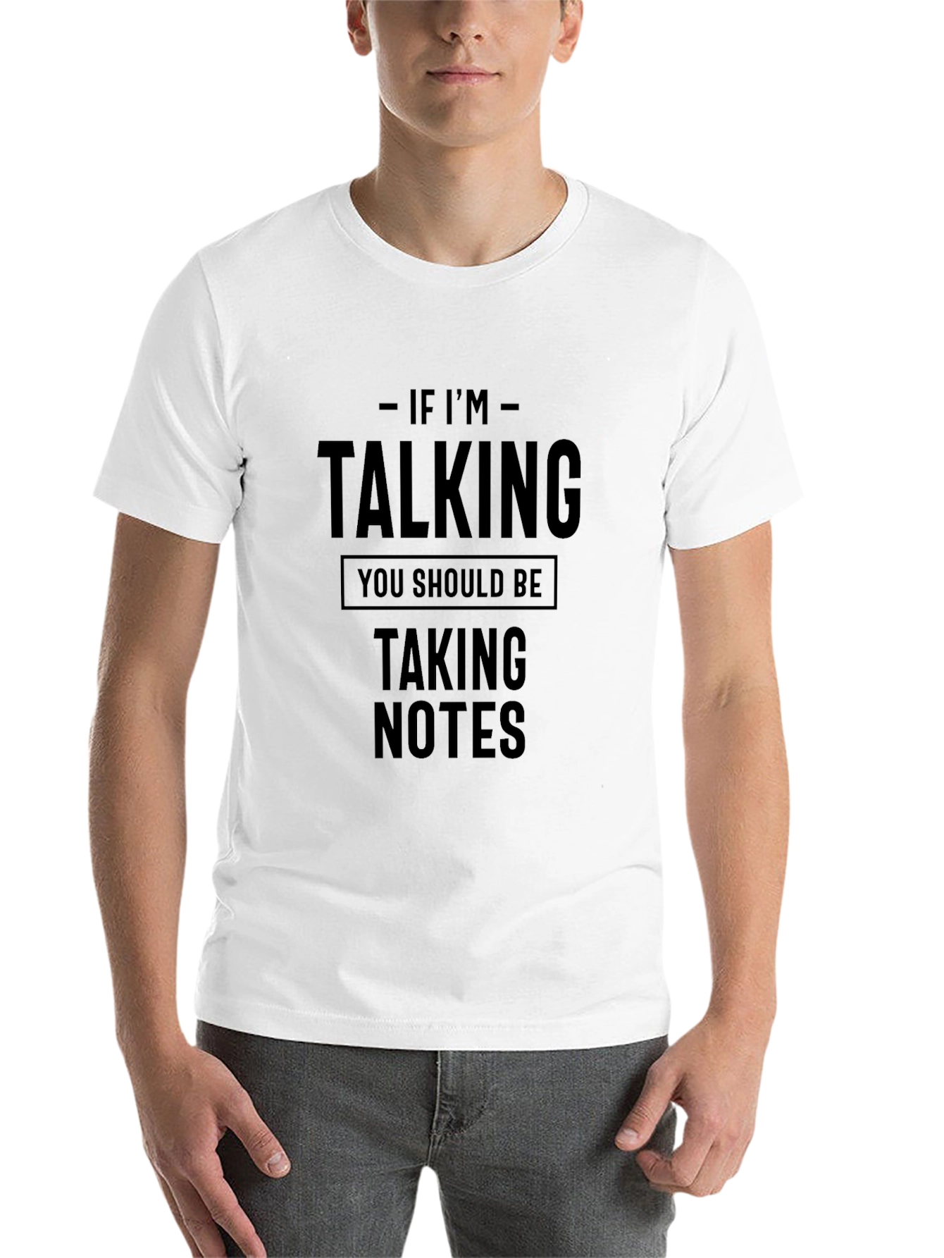 Black Talking Taking Notes Black Graphic Tee view 14