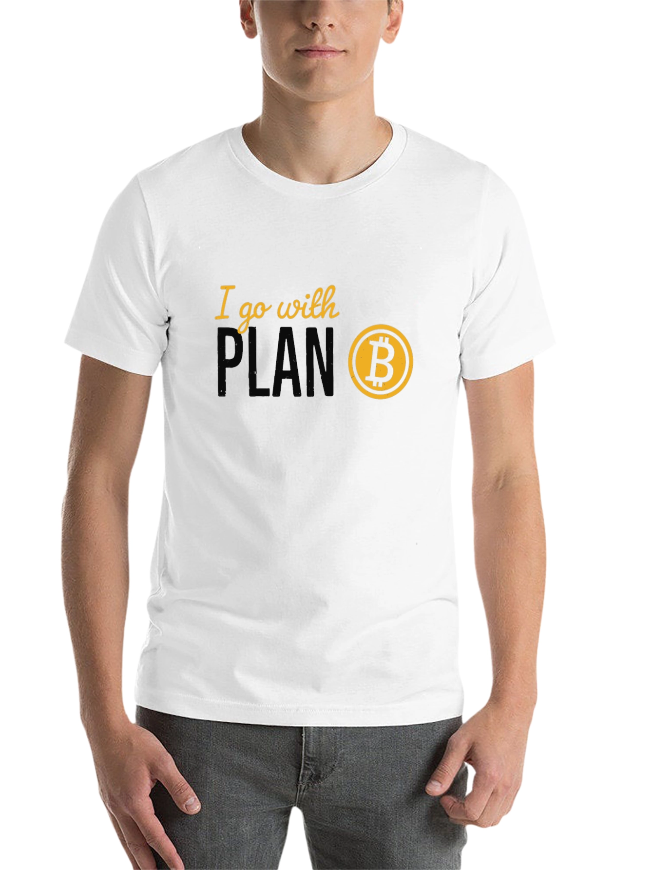 Black I Go With Plan B Bitcoin Crypto T-Shirt view 14