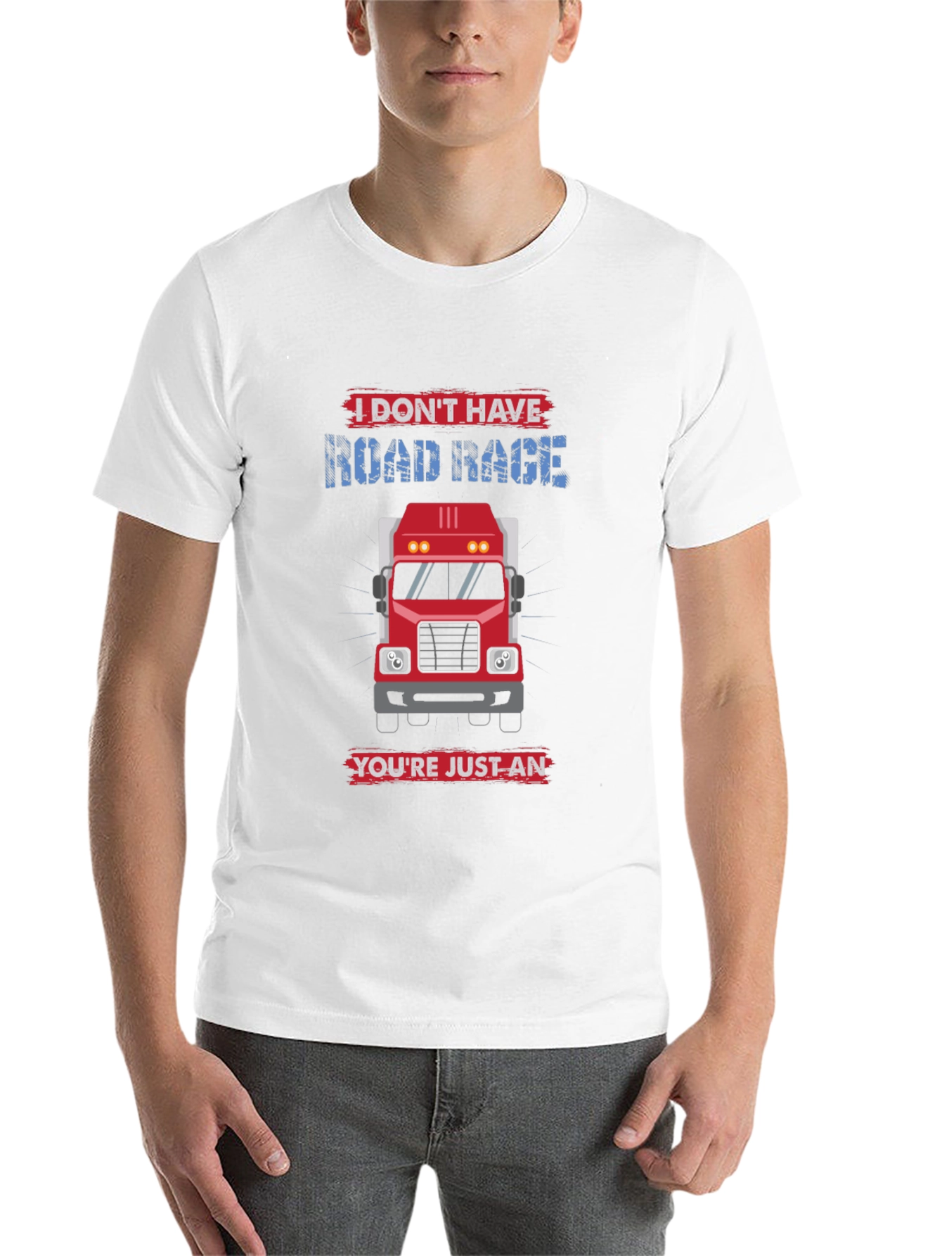 Black I Don't Have Road Rage Trucker T-Shirt view 14