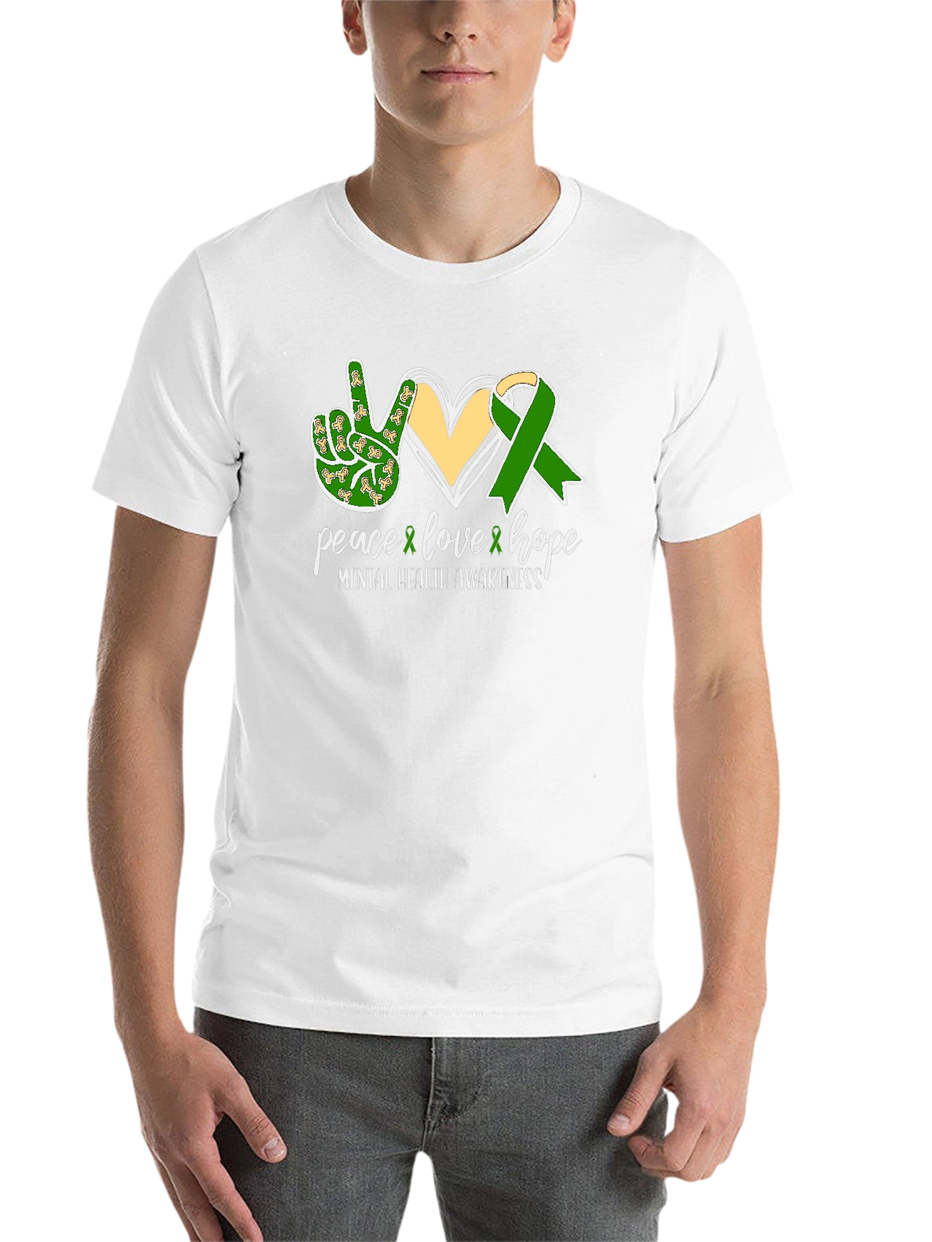 Black Mental Health Awareness T-Shirt Peace Love Hope  view 14