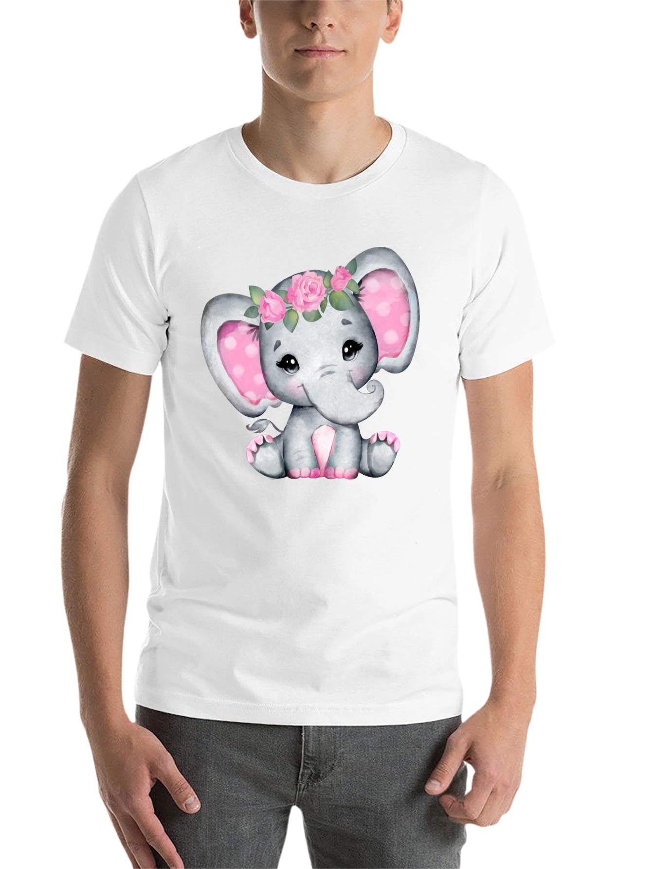 Black Cute Elephant Tee view 14