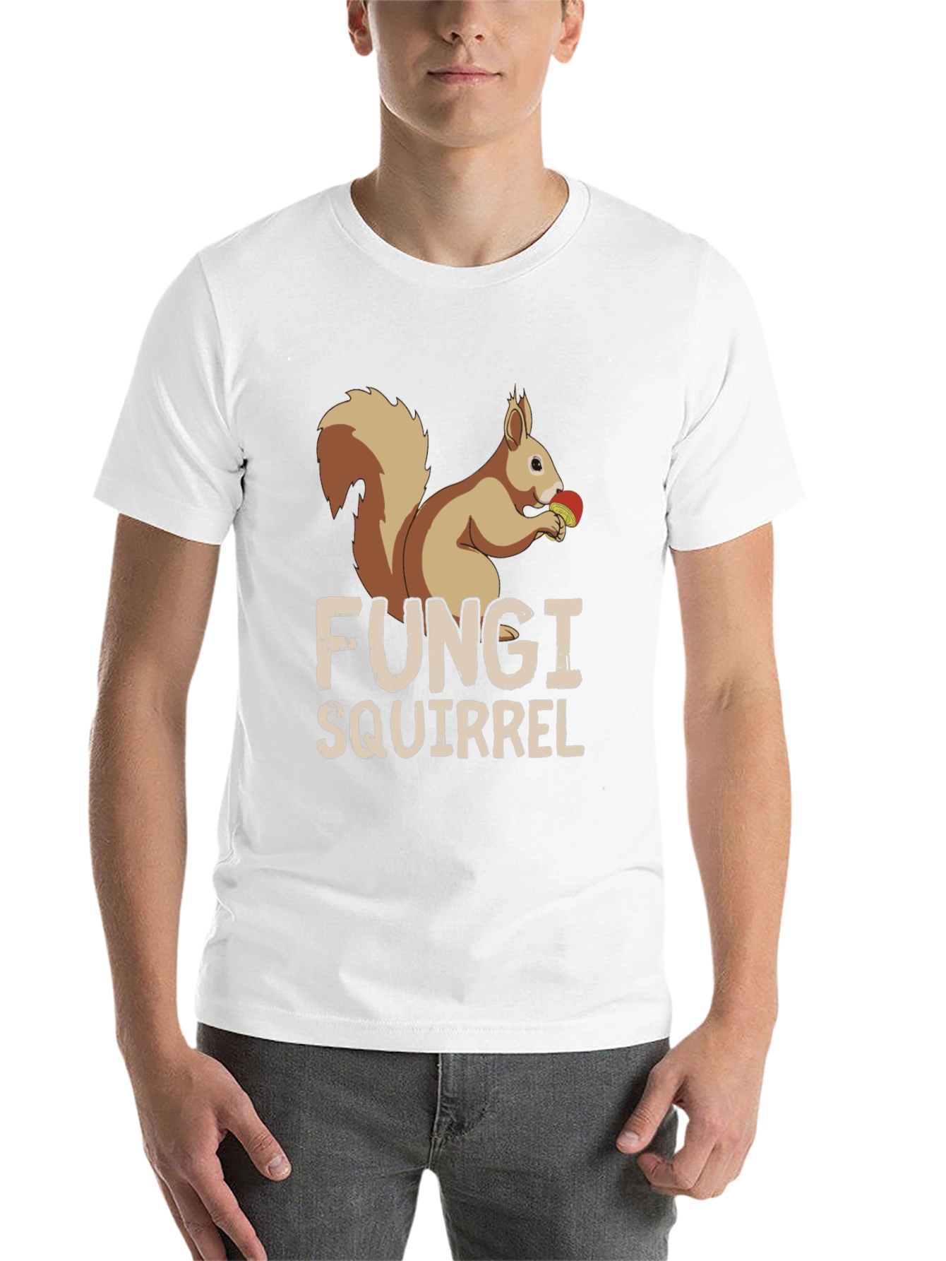 Black Fungi Squirrel Graphic Tee - Unique Humor T-Shirt view 14